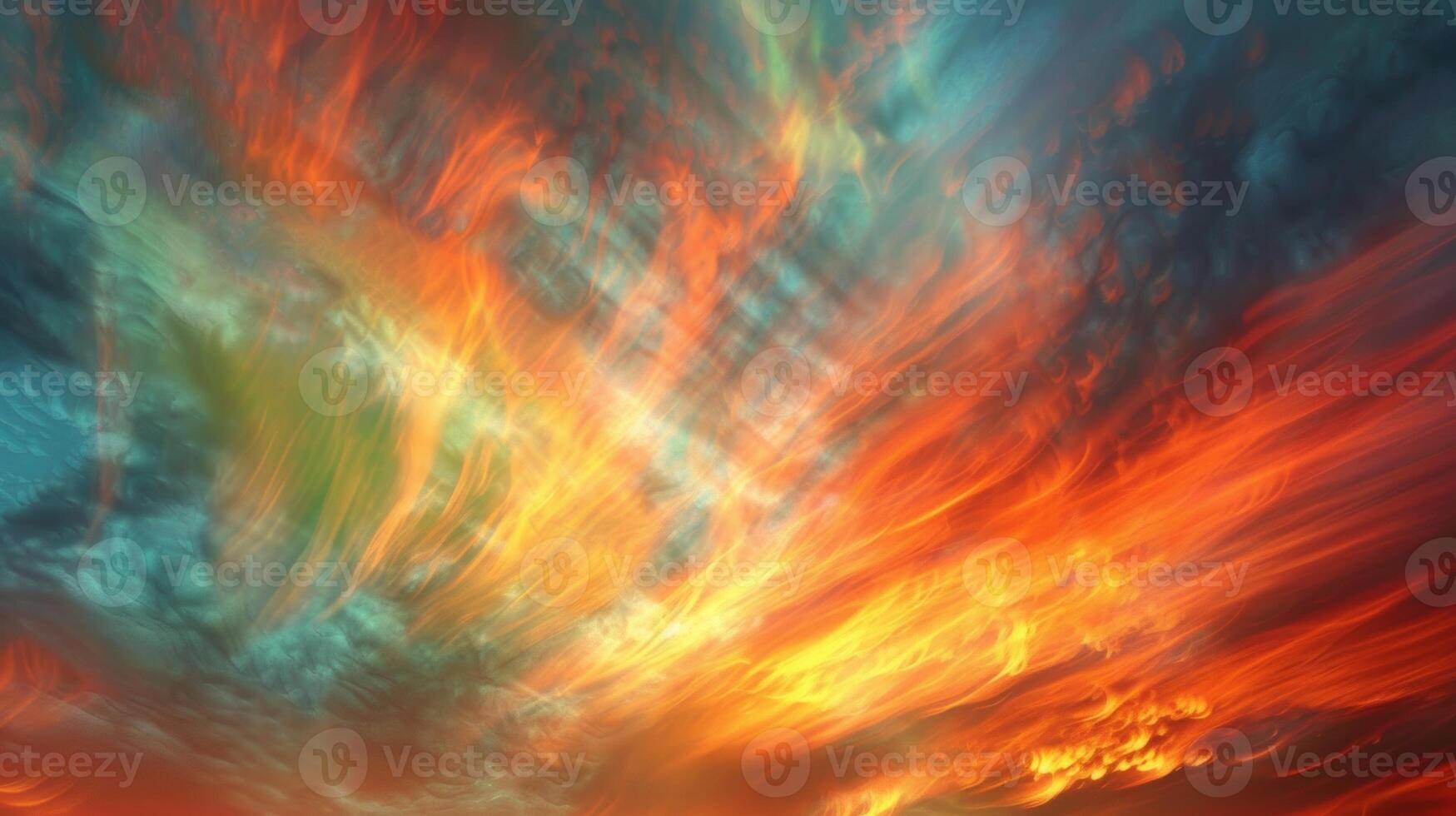 Streaks of red orange yellow and green paint the sky in a stunning fire rainbow drawing all eyes upwards photo