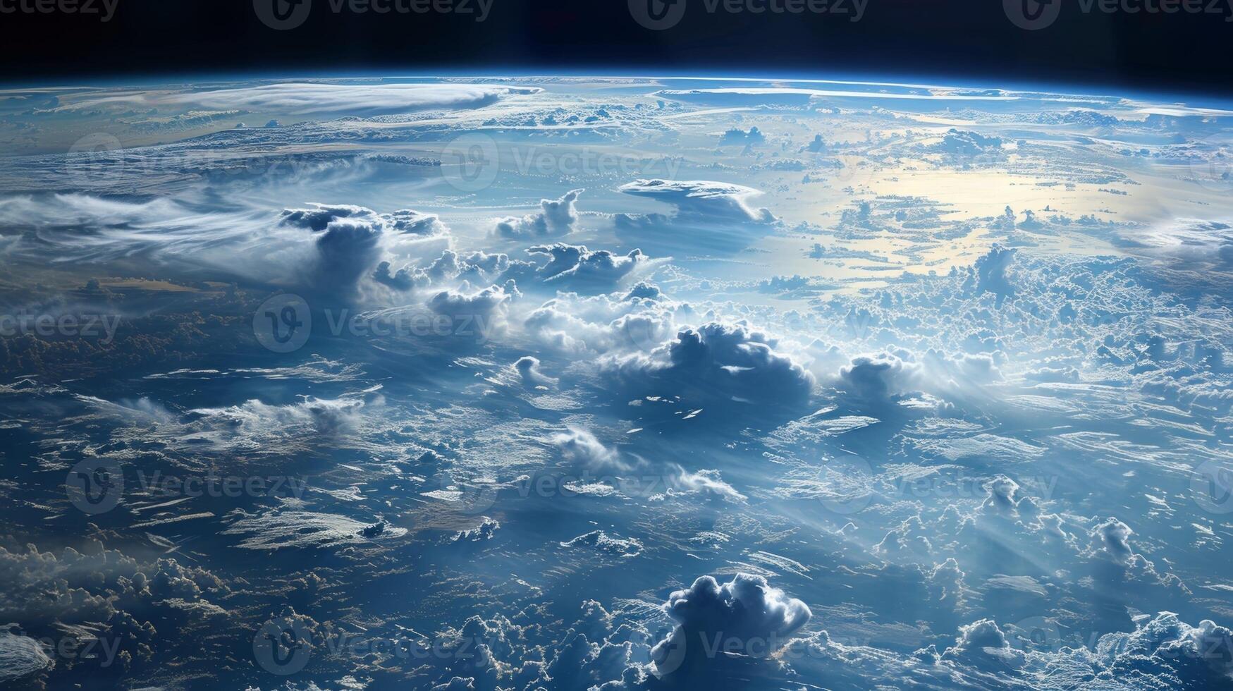 A closeup of a riverlike stream of clouds moving rapidly across the horizon a characteristic of atmospheric rivers photo