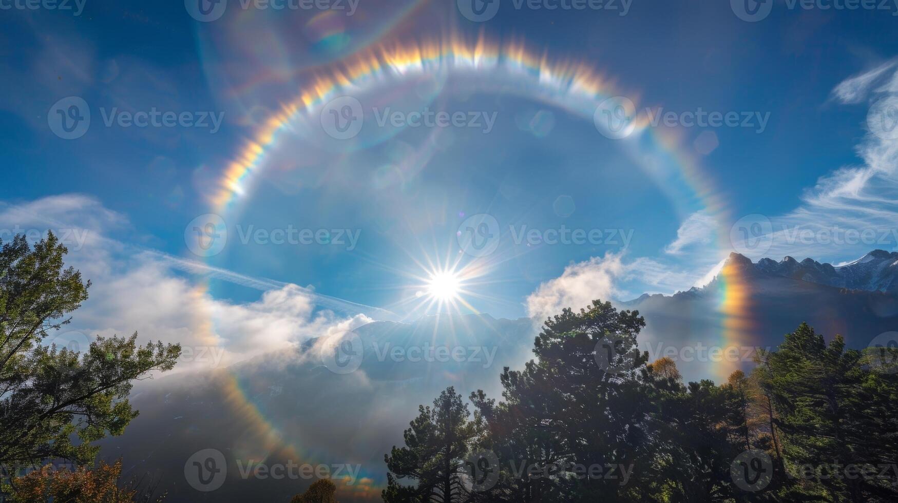 A natural wonder of glistening halos casting a spell of beauty and mystery photo