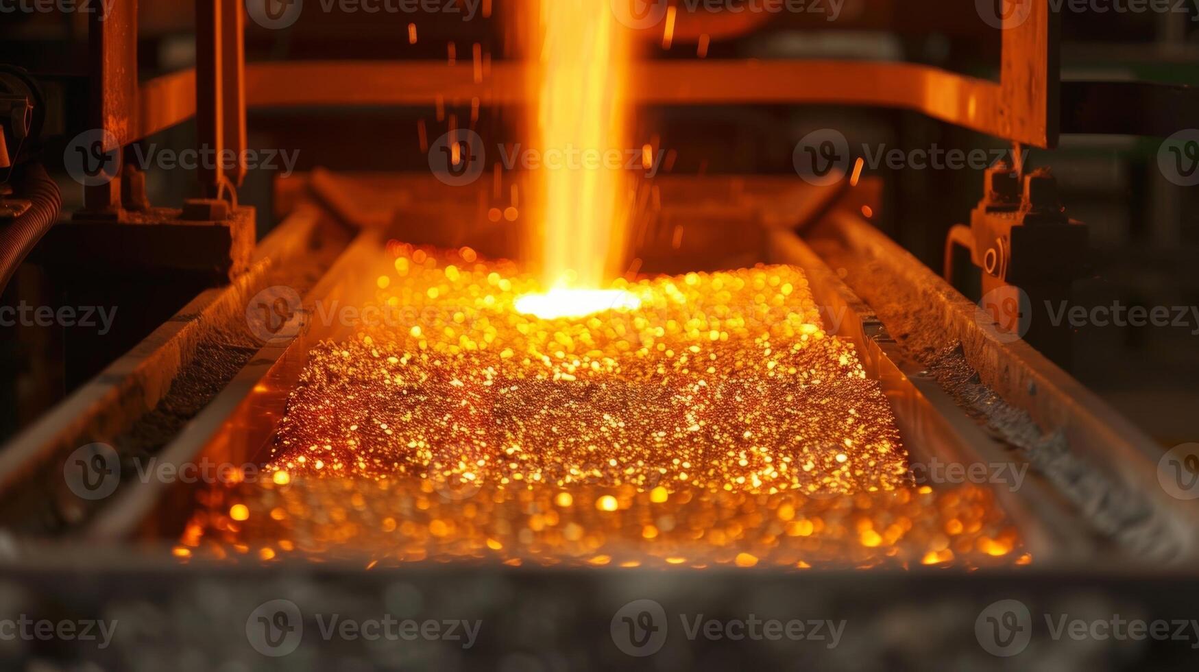 The constant rumble and vibrations from the furnace a sign of its powerful and unrelenting operation photo