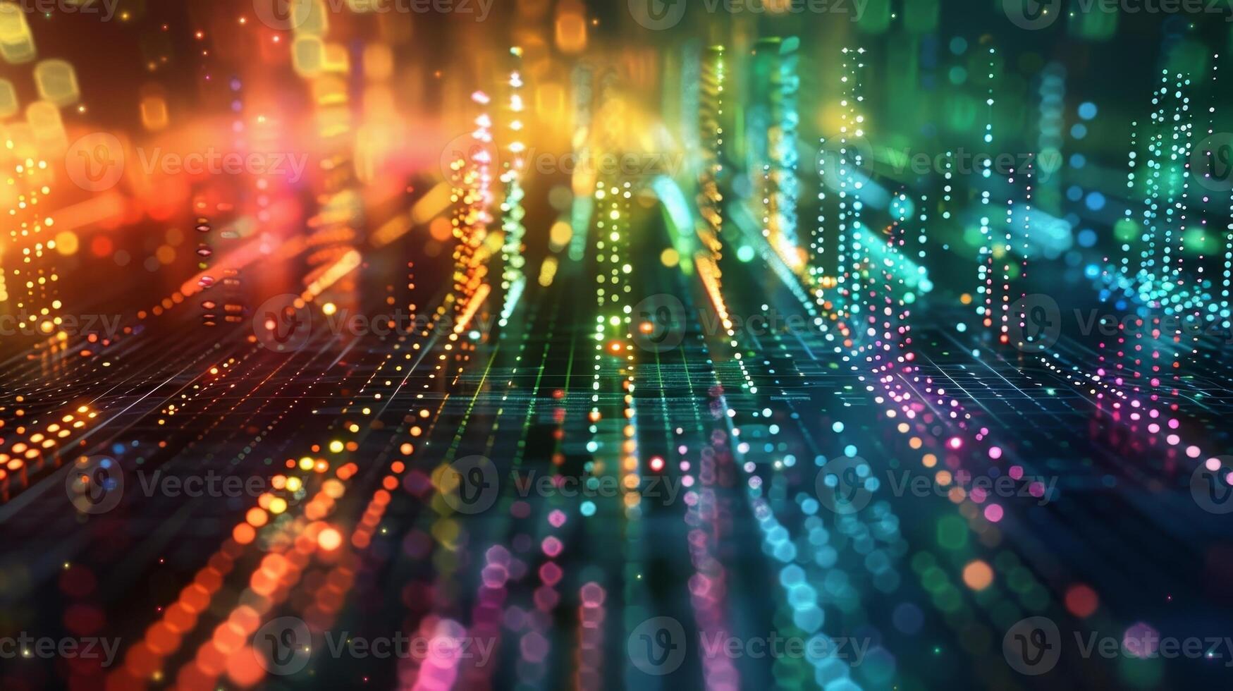 A spectrum analyzer displaying the different frequencies and signals involved in telecommunication data transfer showcasing the complexity and precision of this process photo