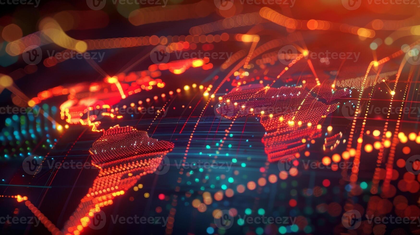 A series of graphs and charts showing the exponential growth of internet traffic and data usage around the world highlighting the importance of telecommunication in keeping up wit photo