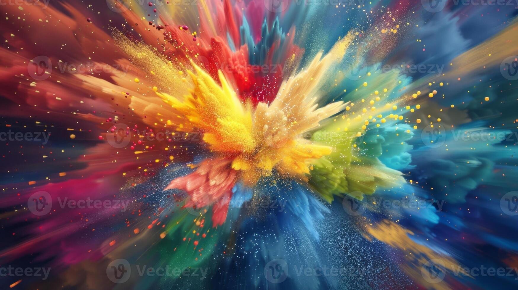 An explosion of vibrant colors and shapes representing the explosion of knowledge and understanding gained from genomic sequencing photo