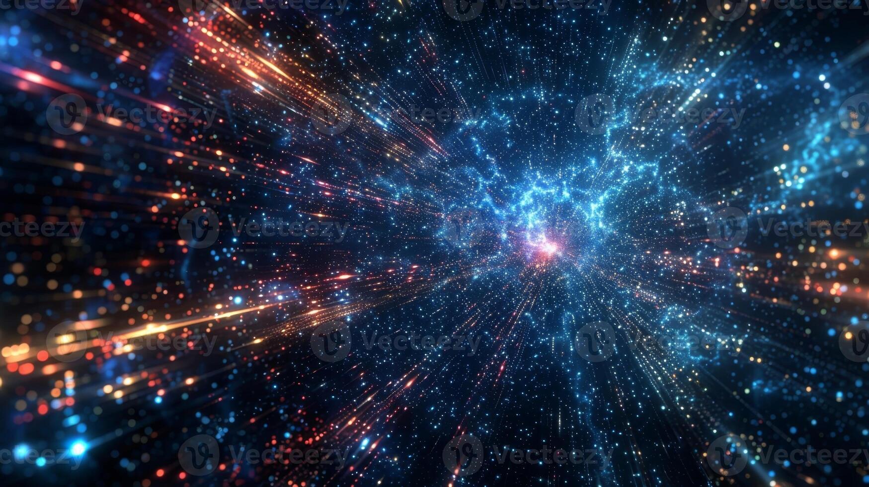 A digital universe with each star representing a different gene or sequence being analyzed and decoded photo