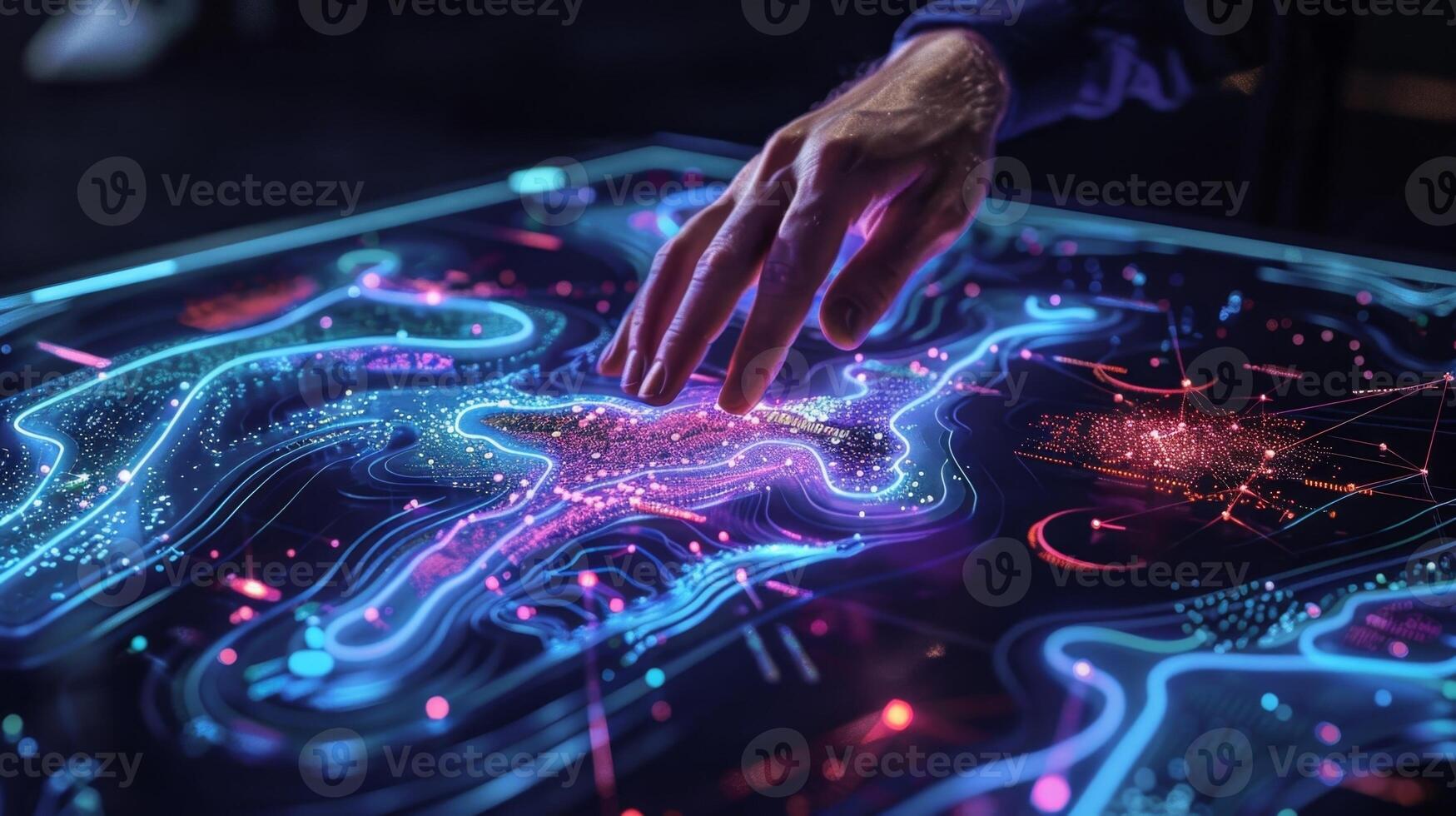 An interactive data game allowing users to compete against each other in realtime while visualizing complex data patterns photo