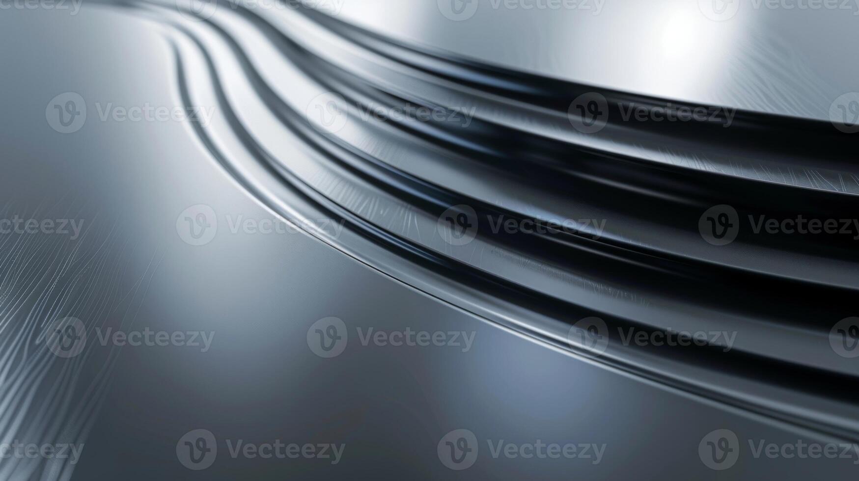 A smooth and glossy surface with faint horizontal lines reflecting light on a curved display photo
