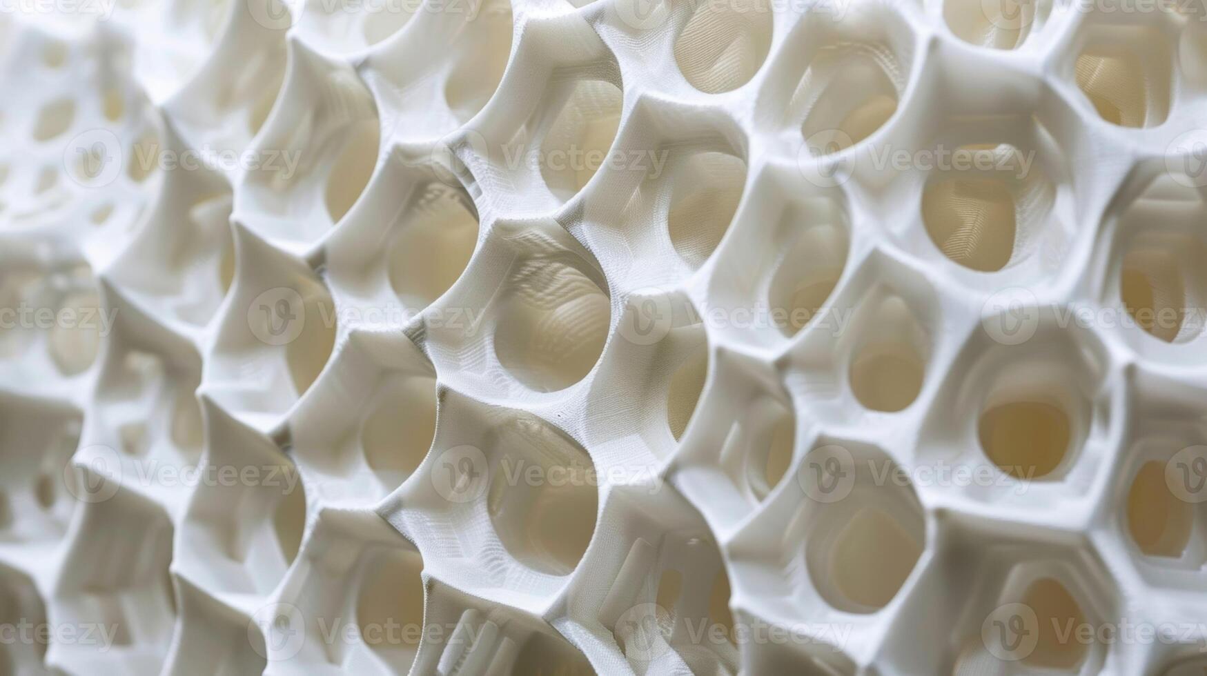 Geometrical Honeycomb The geometric precision of a 3D printed lattice is highlighted in this closeup with its honeycomb structure displaying a series of evenly spaced hexagons photo