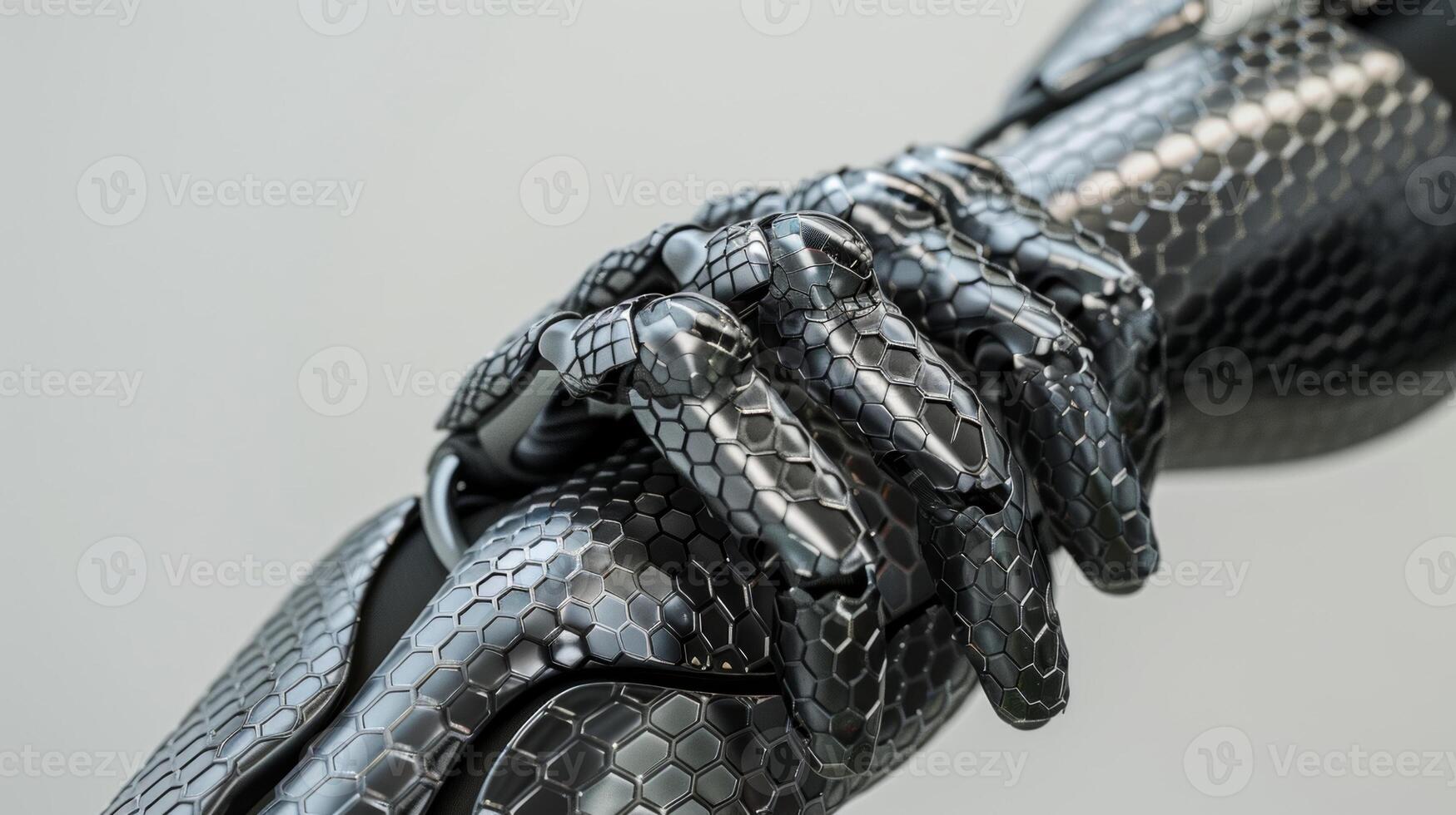 Flexible Mesh The texture of this robots skin is more pliable and flexible than traditional metal composed of a fine mesh that allows it to move and bend with ease photo