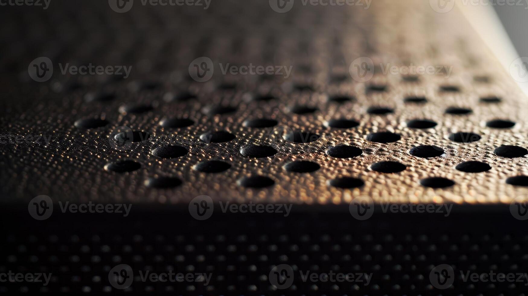 The sides of the speaker show a series of raised dots resembling braille adding a unique tactile sensation for visually impaired users photo