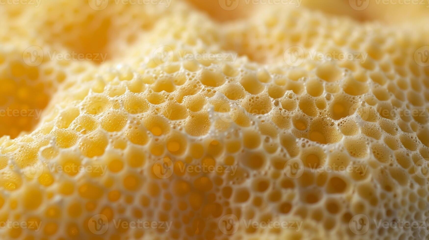 An extreme closeup of a sponges surface revealing its uneven bumpy texture much like a sponge cake photo