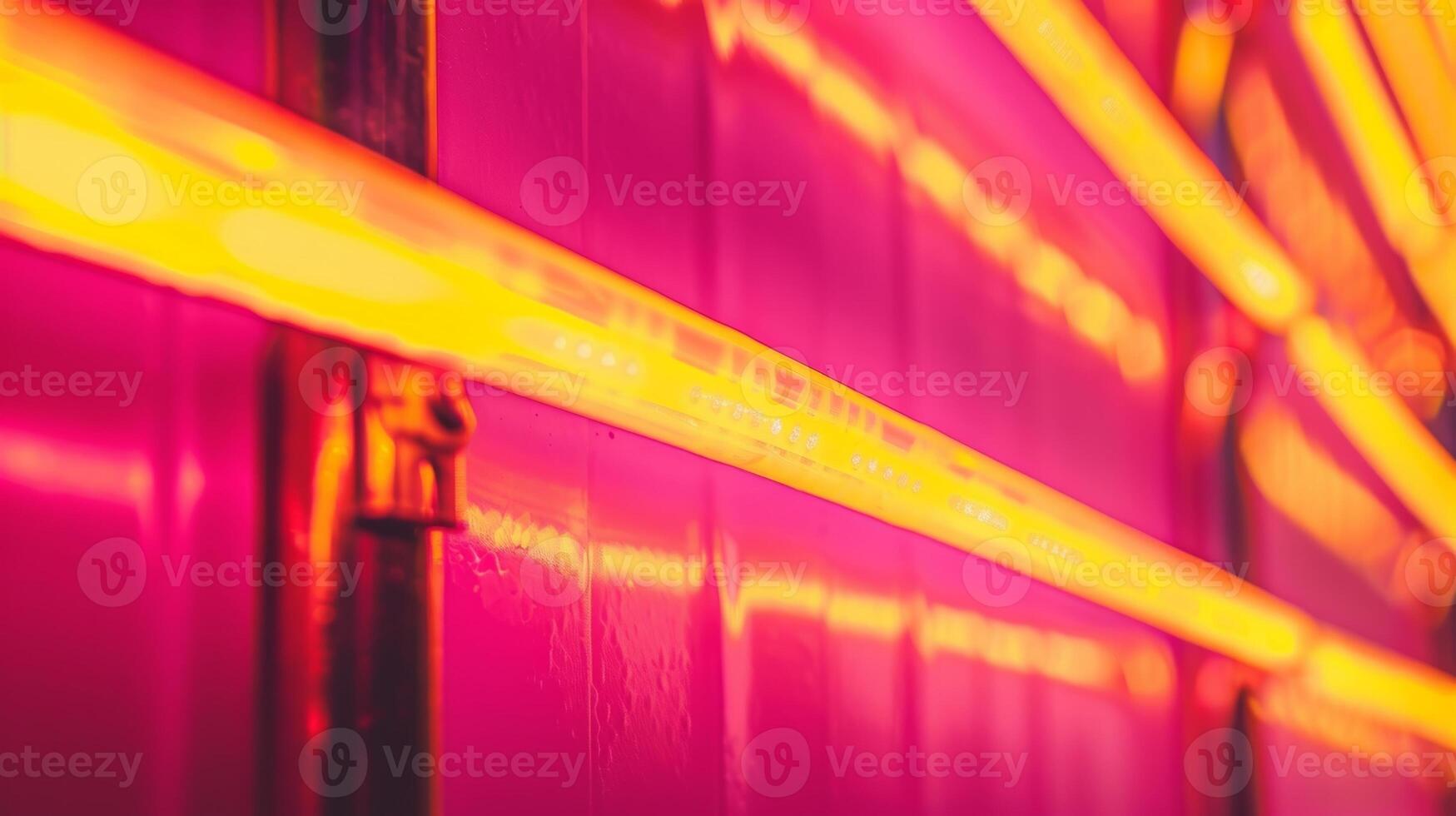 The warm and inviting texture of neon lights in shades of pink and yellow radiating a comforting and nostalgic feeling photo