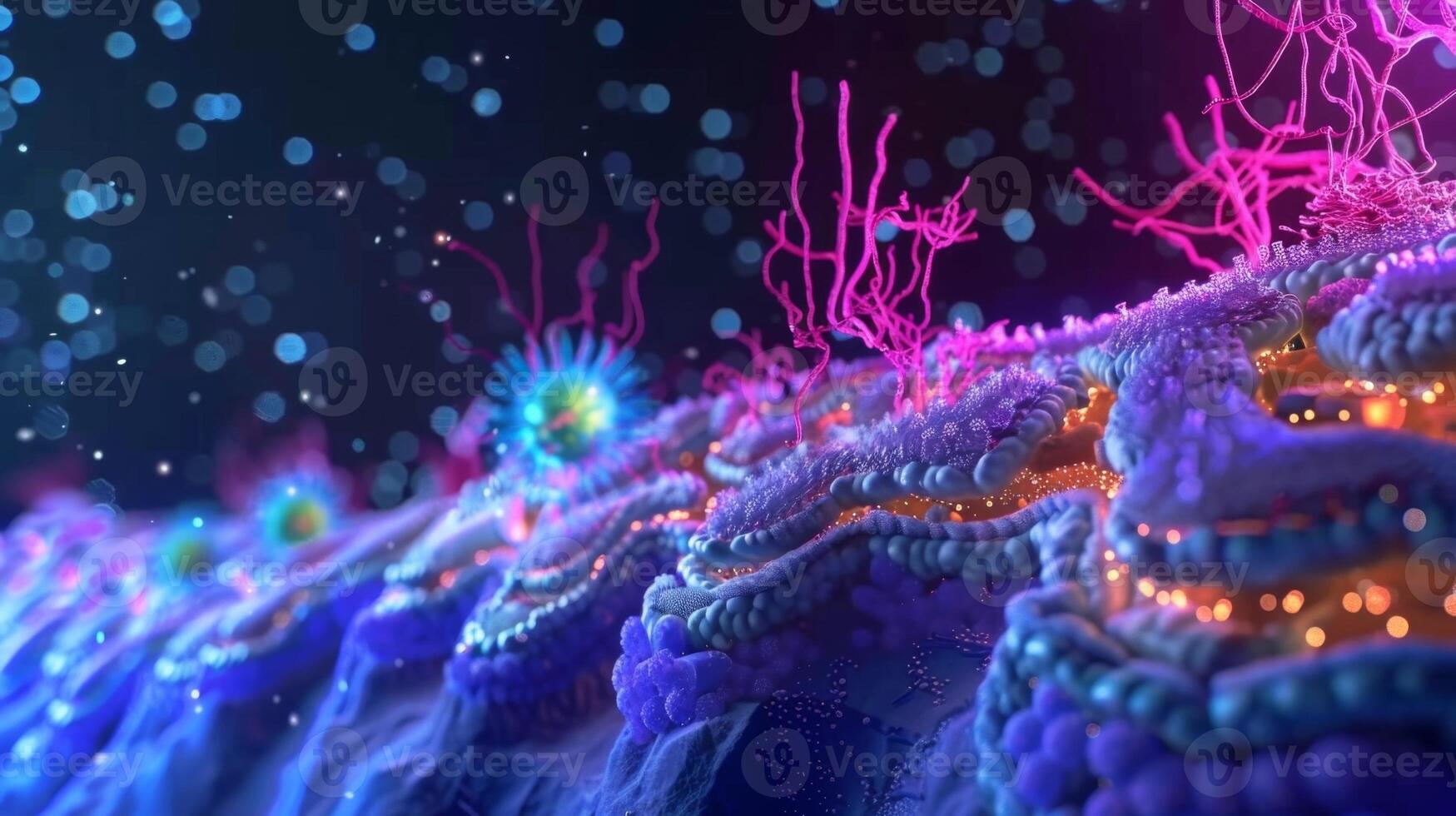 A timelapse animation showing how membrane receptors process and integrate multiple signals from their surroundings before initiating specific cellular responses photo