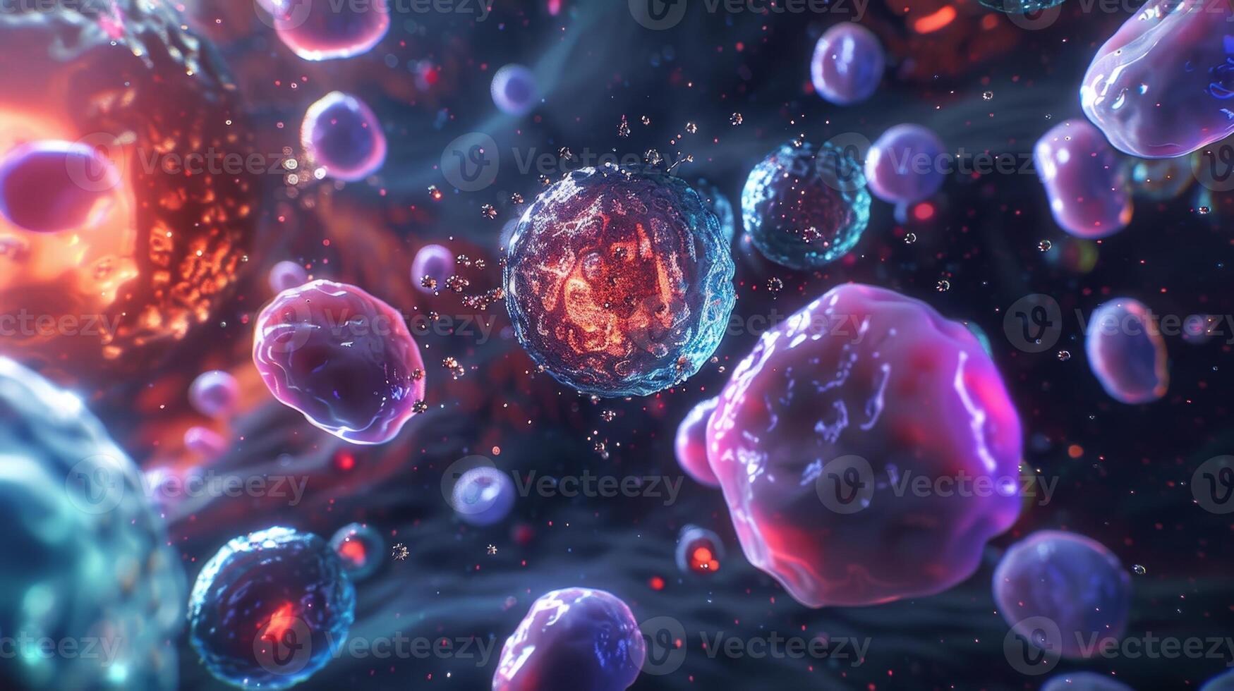 A collection of Tcell receptors with varying shapes and sizes allowing for recognition of a wide range of antigens photo
