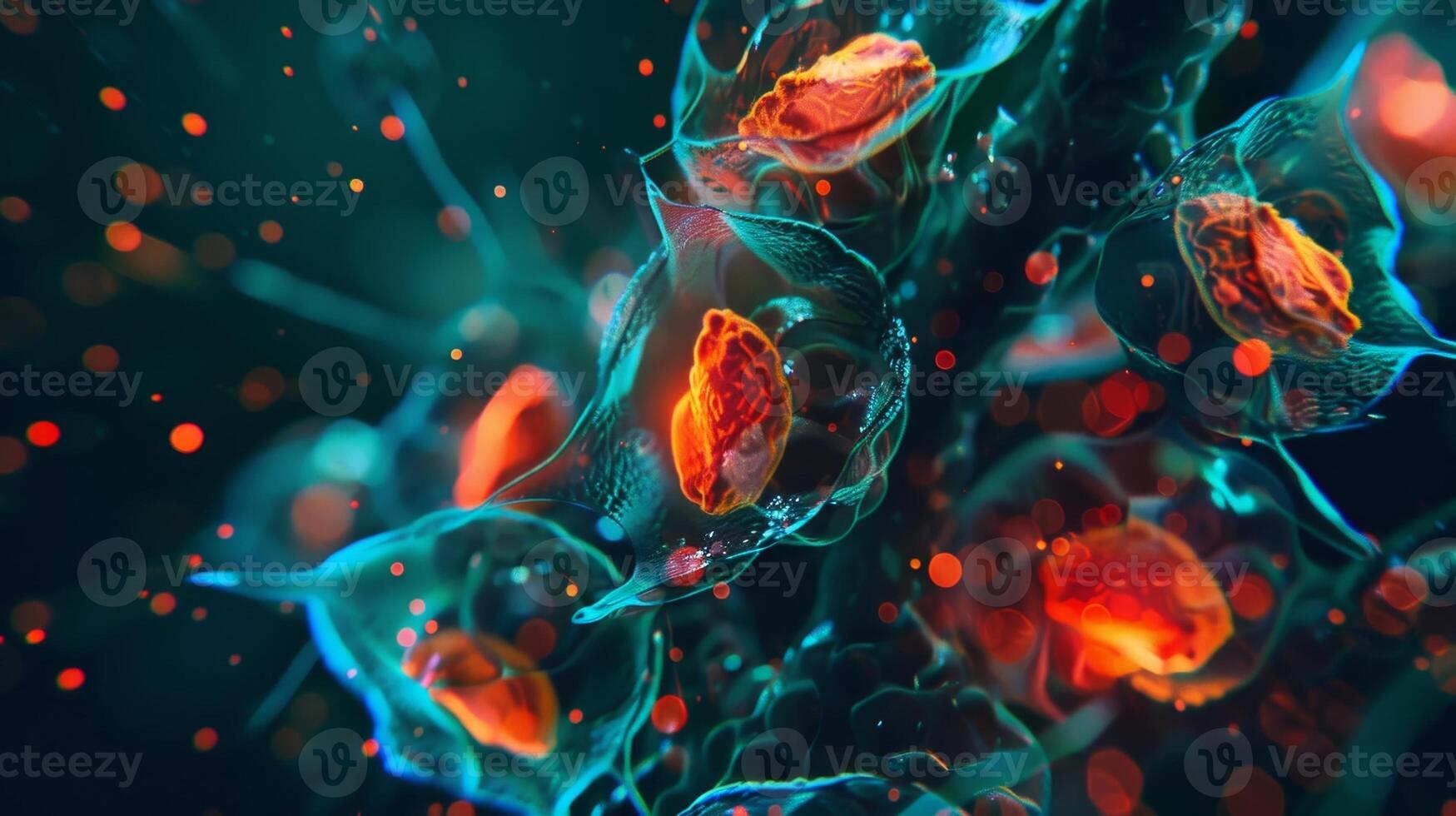 Fluorescence microscopy image of desmosomes in action allowing for the visualization of dynamic cellcell adhesion photo