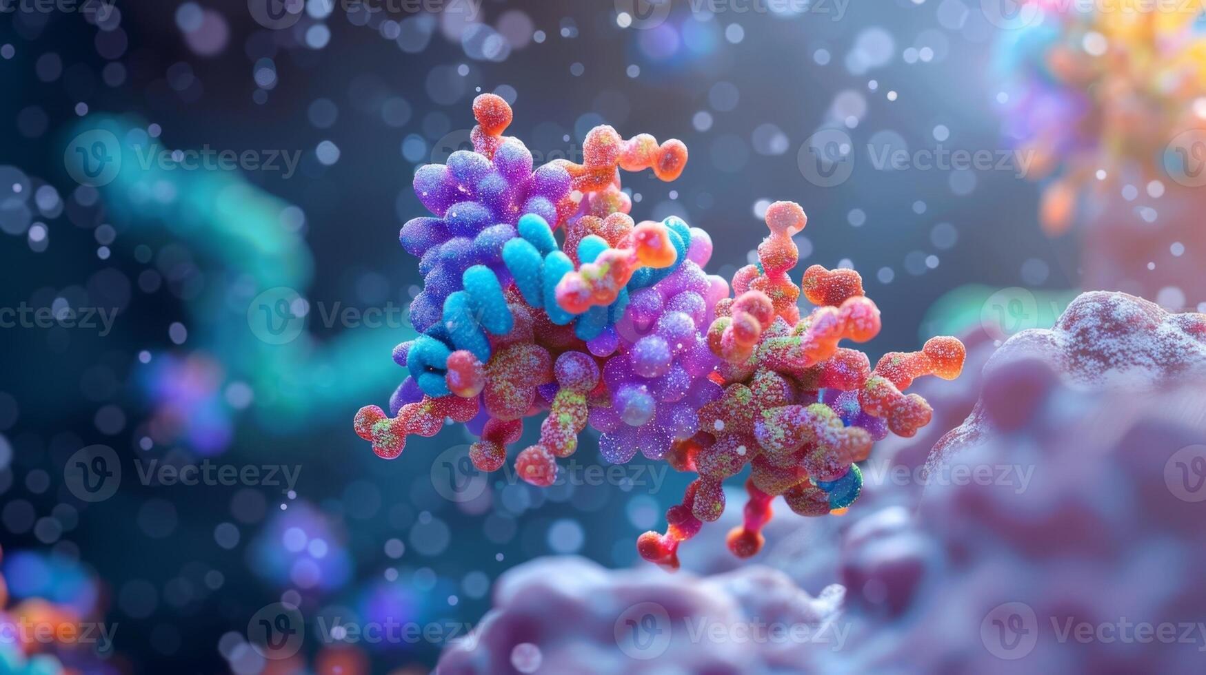A zoomedin view of a Gprotein coupled receptor with its binding site exposed and waiting for a ligand to initiate signaling photo