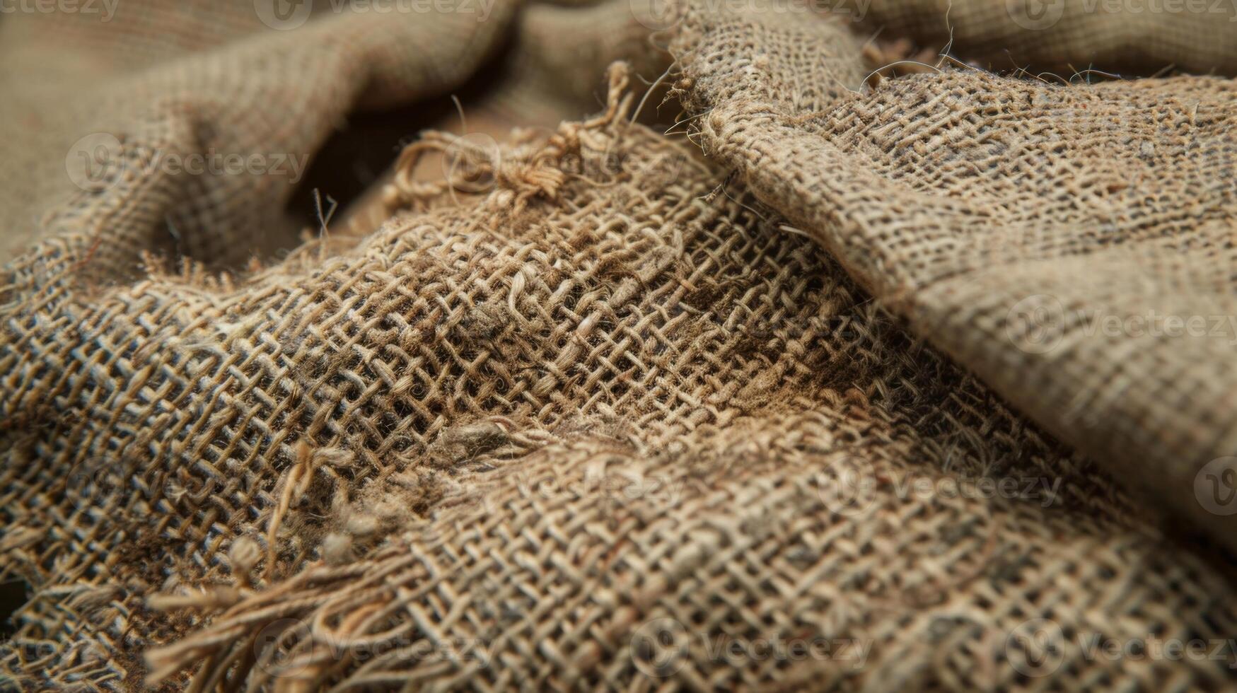 The edges are frayed and worn showing signs of frequent use and adding depth to the texture of the sack photo