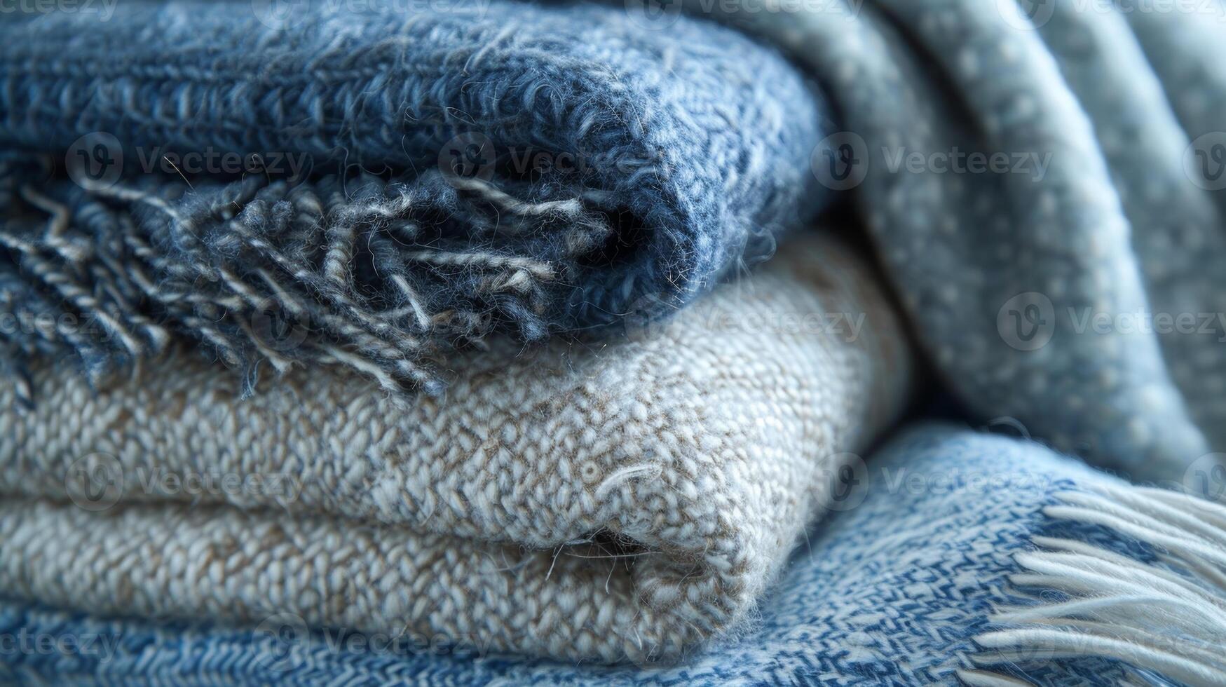 The softness of brushed denim can be seen in the fine grains and fuzzy fibers which make up its surface giving it a comforting feel photo