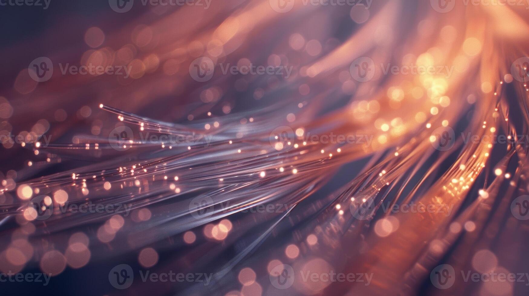 A closeup of a fiber optic cable showcasing the smooth shiny surface and the ethereal glow emanating from within creating a sense of otherworldly beauty photo