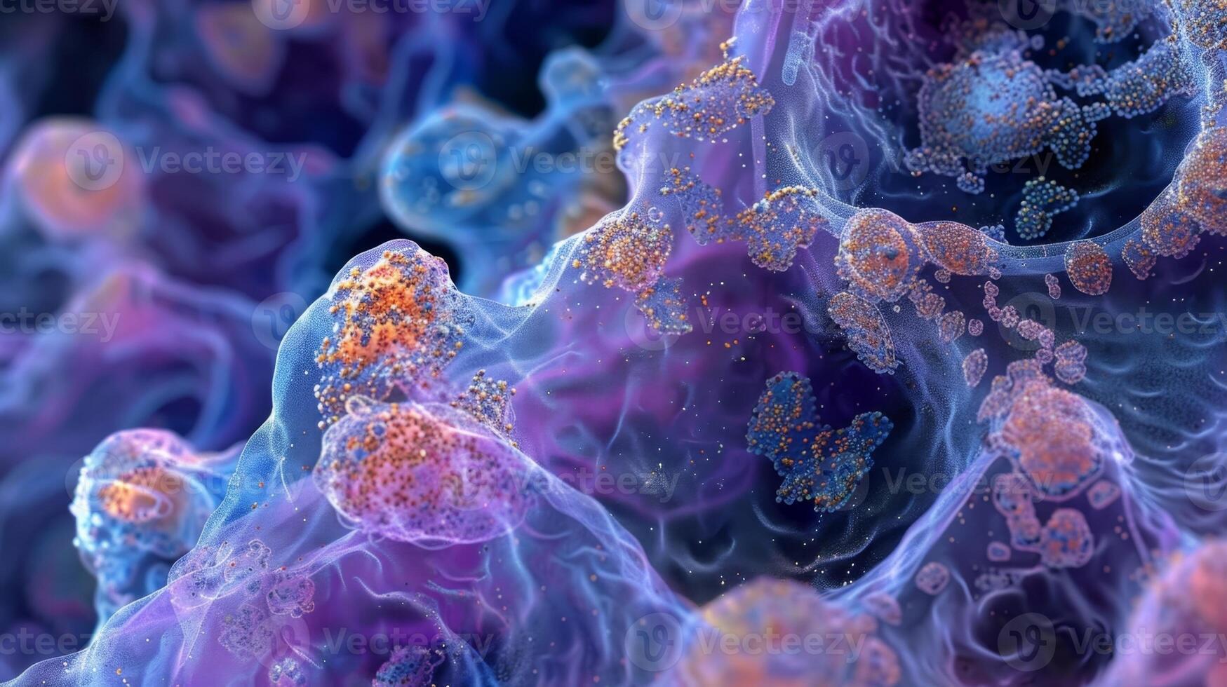 A section of the thymic medulla with an abundance of mature Tcells ready to be released into circulation and play their role in the immune system photo