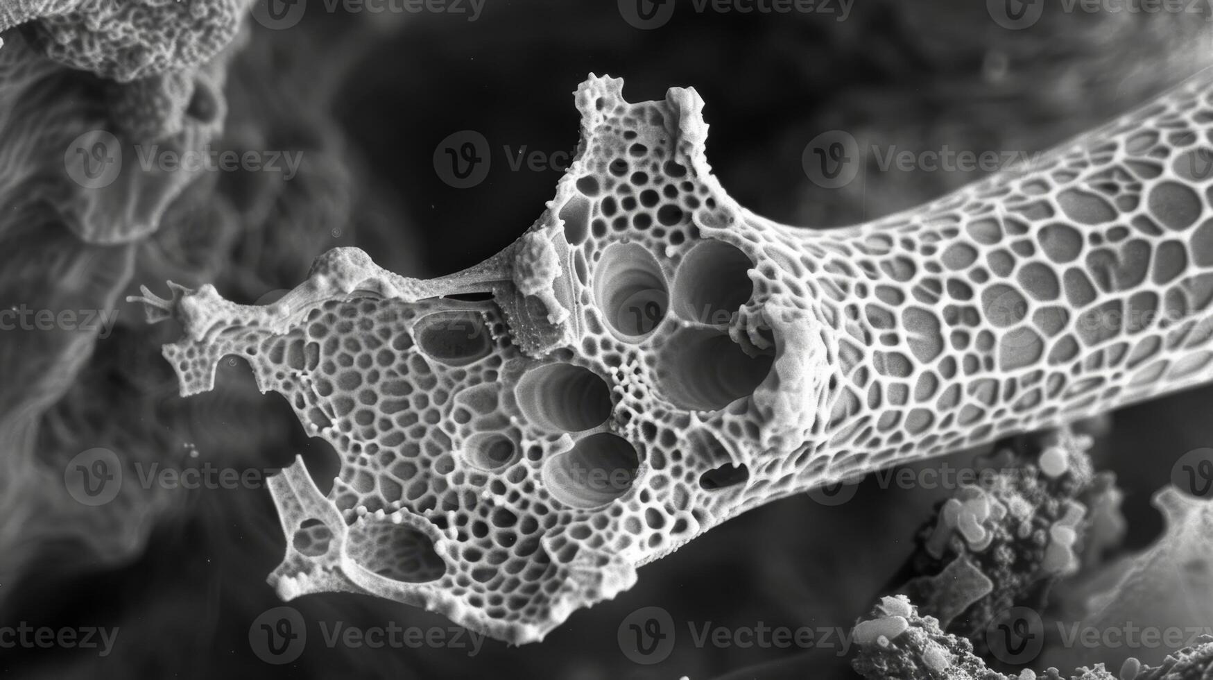 Electron micrograph of a taste papilla the small bumps on the tongue where taste buds are found photo