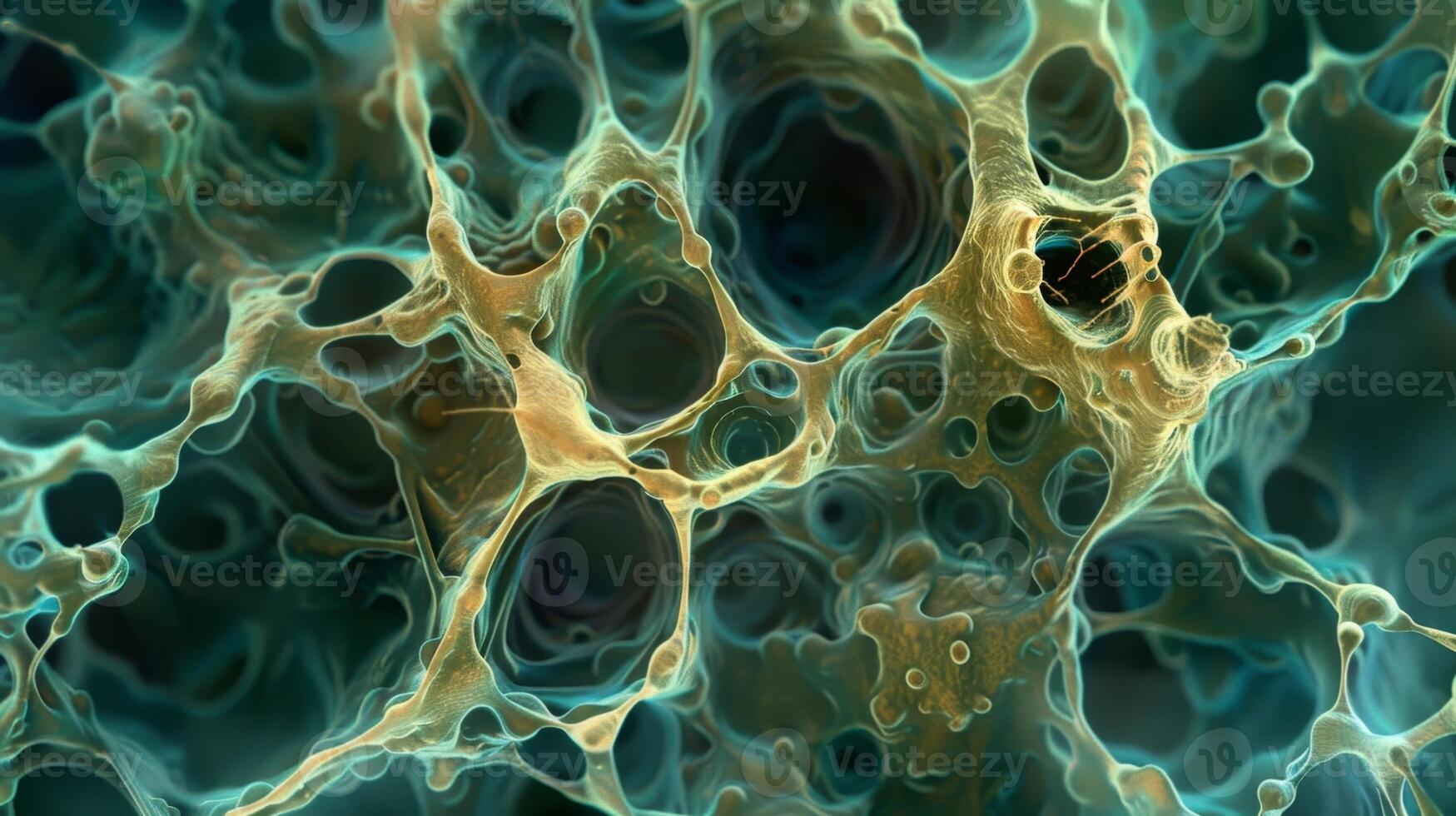 High magnification image of keratinocytes revealing their abundant cytoplasm and keratin filaments photo