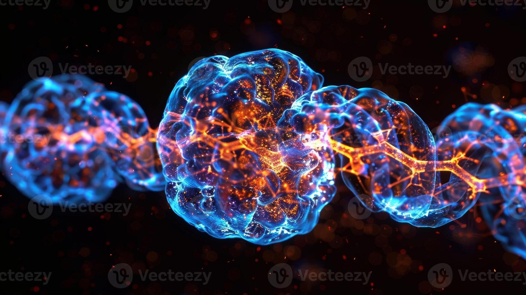 A fluorescence microscopy image of a cell undergoing gene silencing through RNA interference photo