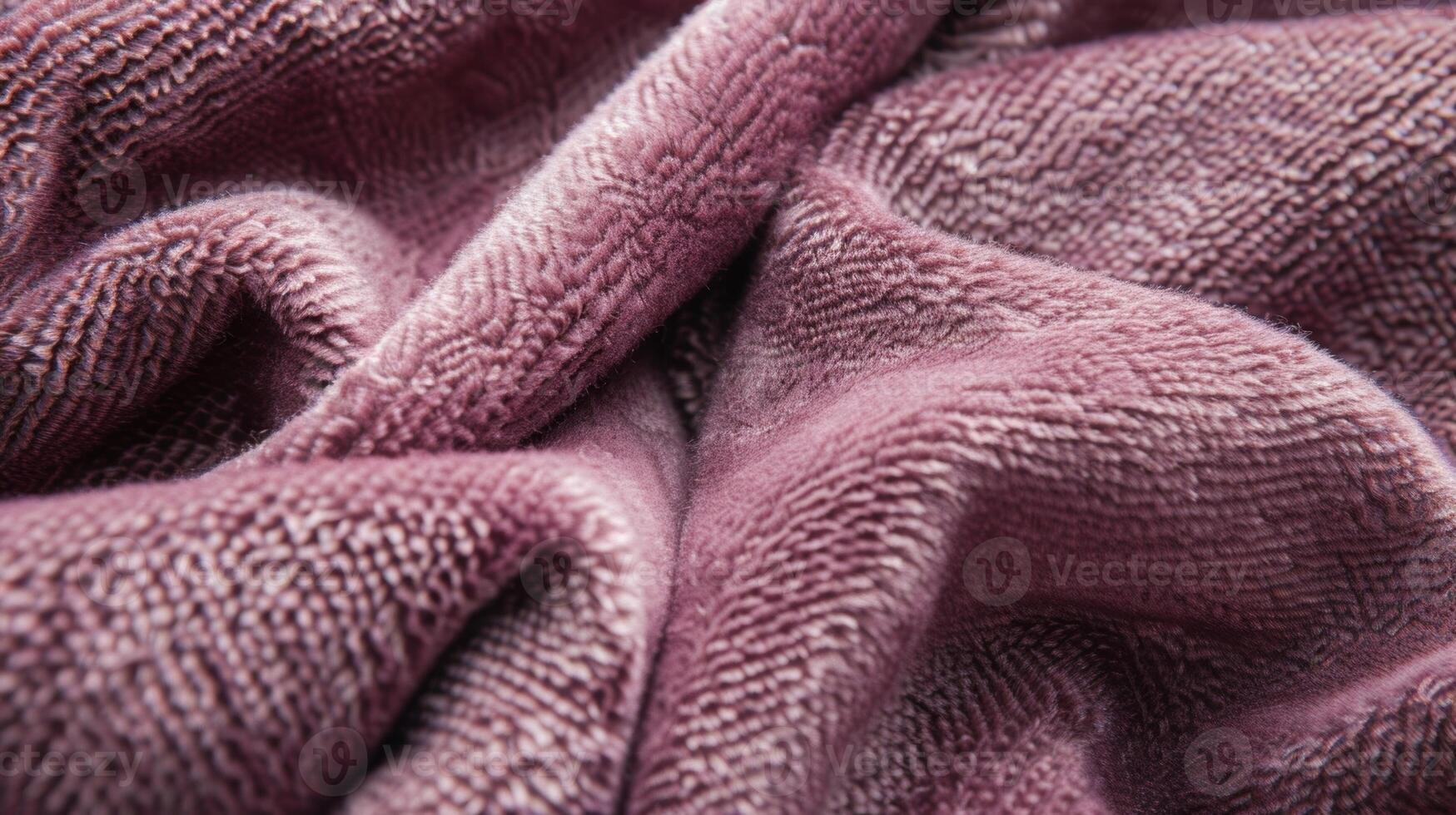 Closeup of a mauve flannelette with a subtle woven pattern demonstrating its velvety feel and brushed appearance photo