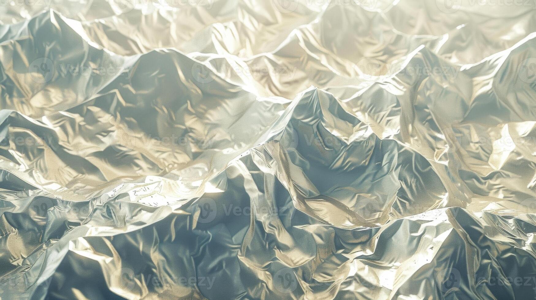 Shimmering Peaks The light hits the curved peaks of the foil creating a shimmering effect that makes them stand out against the darker valleys photo