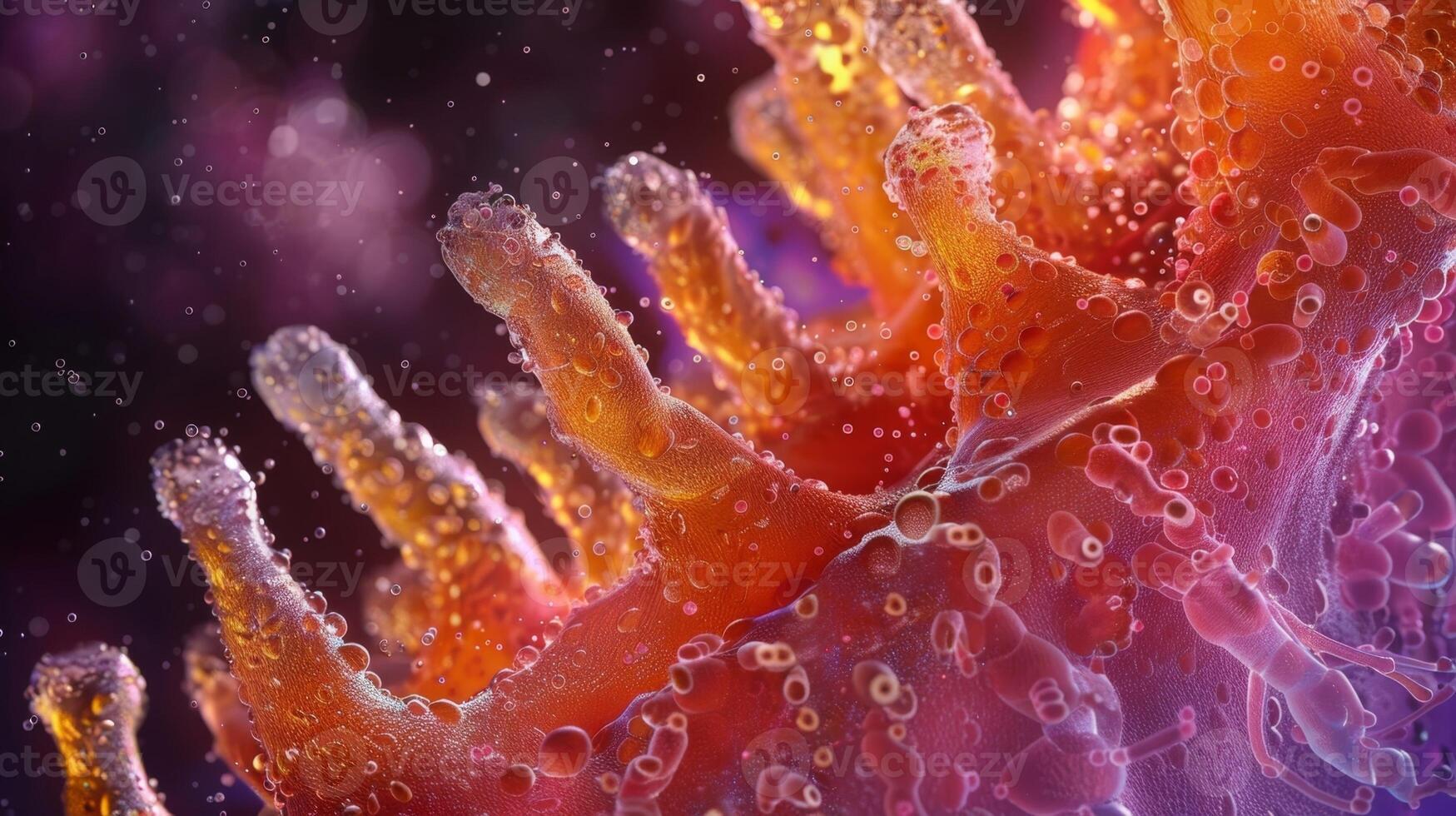 A closeup of the proximal tubules in a kidney nephron where the majority of reabsorption of water sodium and other substances occurs photo