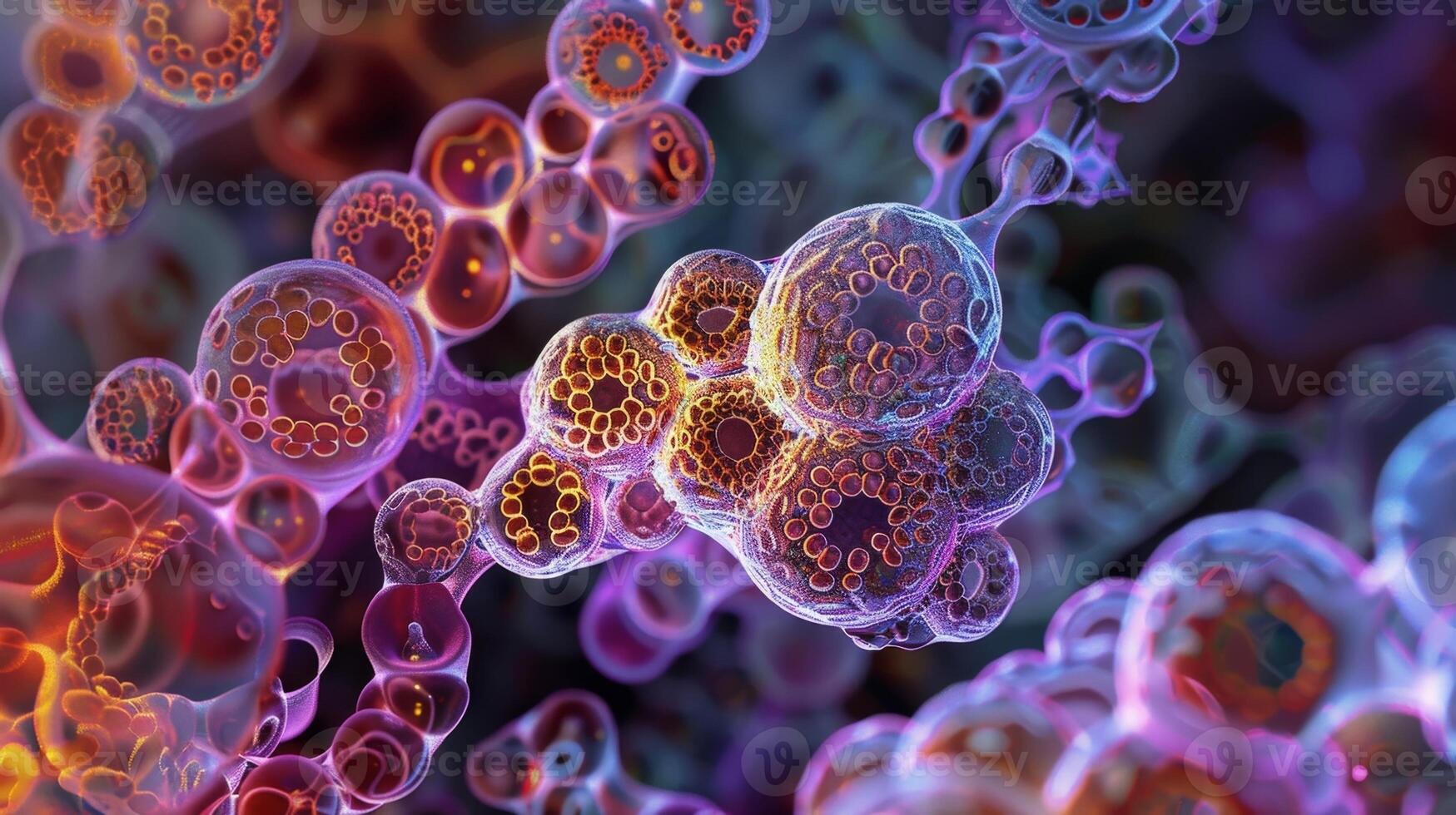 Cluster of alveoli displaying their characteristic honeycomblike structure necessary for maximum gas diffusion photo