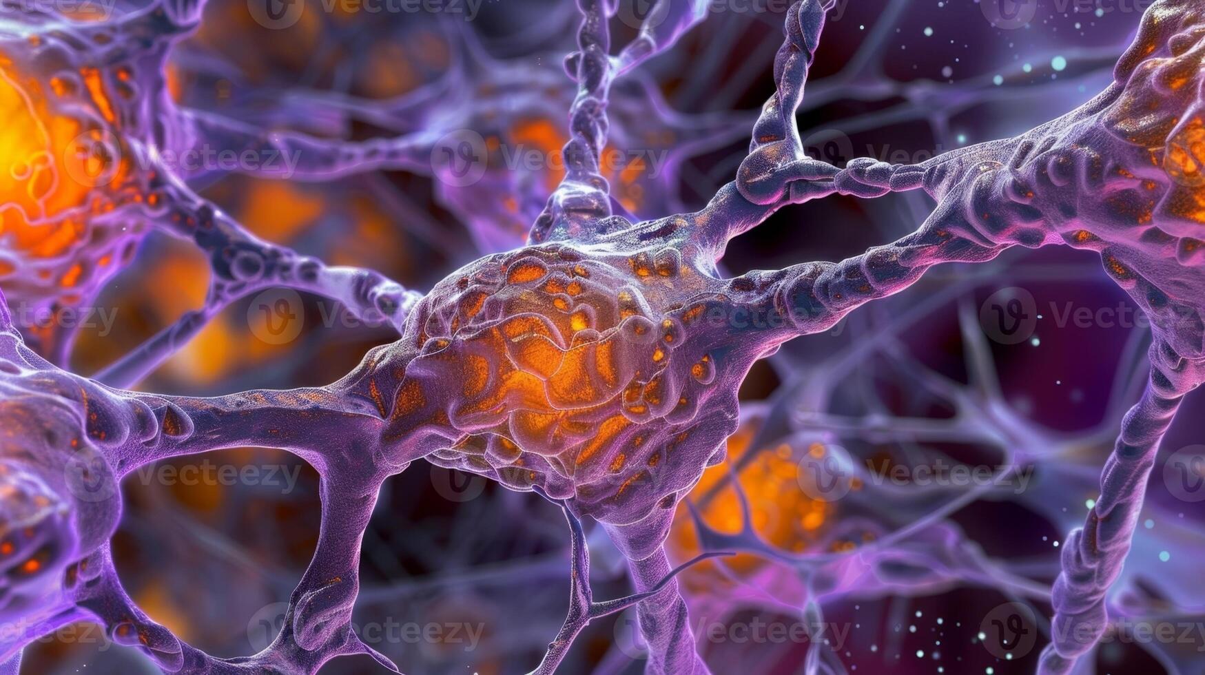 Detailed view of tightly packed endothelial cells closely controlling the transport of molecules into the brain photo