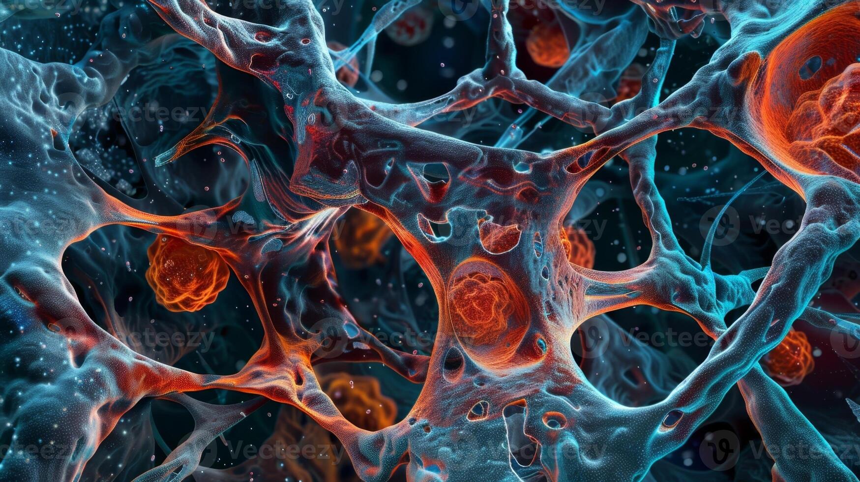 Highresolution image of a lymph node capsule a tough fibrous covering that encloses and protects the vital immune cells within the node photo