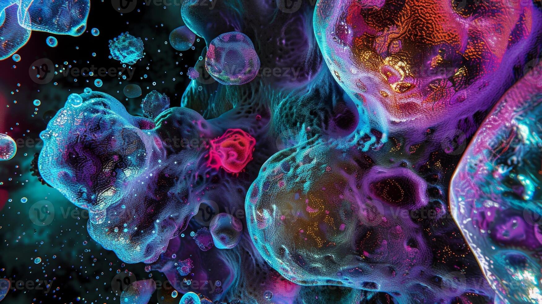 Comparative image of normal and mutated proton pumps demonstrating the importance of functional pumps for cellular processes photo