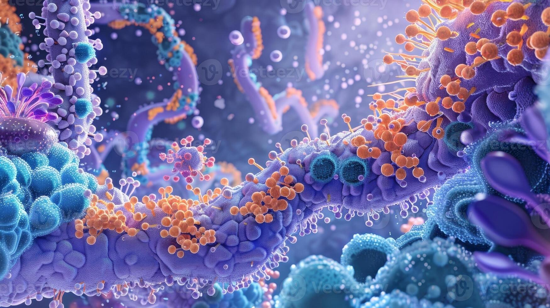 An illustration of the role of histone acetylation in opening up chromatin for transcription photo