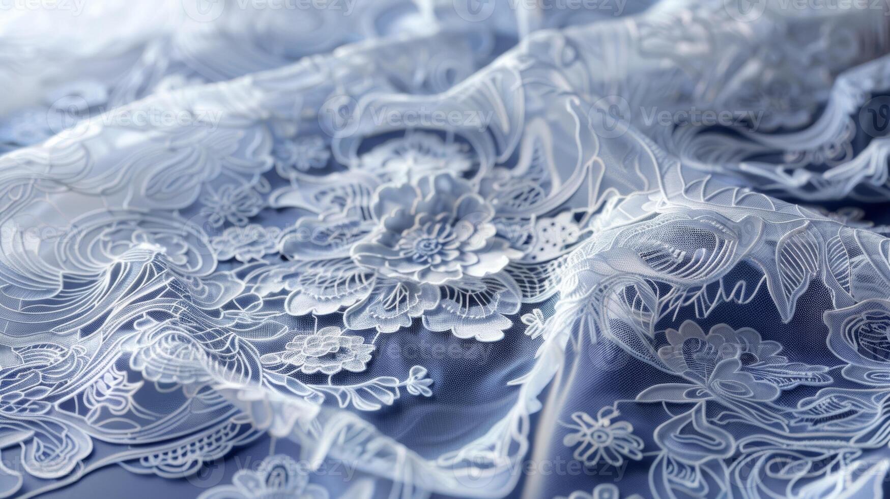 The precise repetition of intricate lace patterns creating a mesmerizing display of detail photo