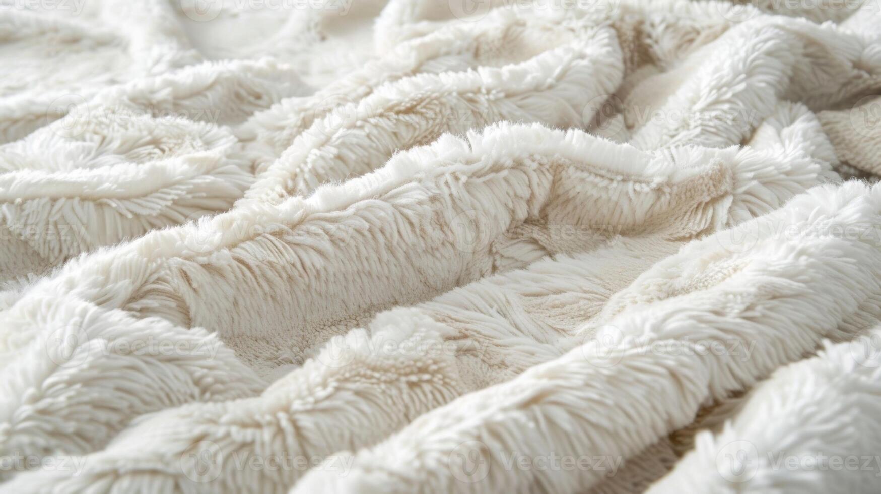 Soft Furry Fluff This closeup image showcases the fluffy texture of the throw blanket with its soft and fuzzy individual fibers visible photo
