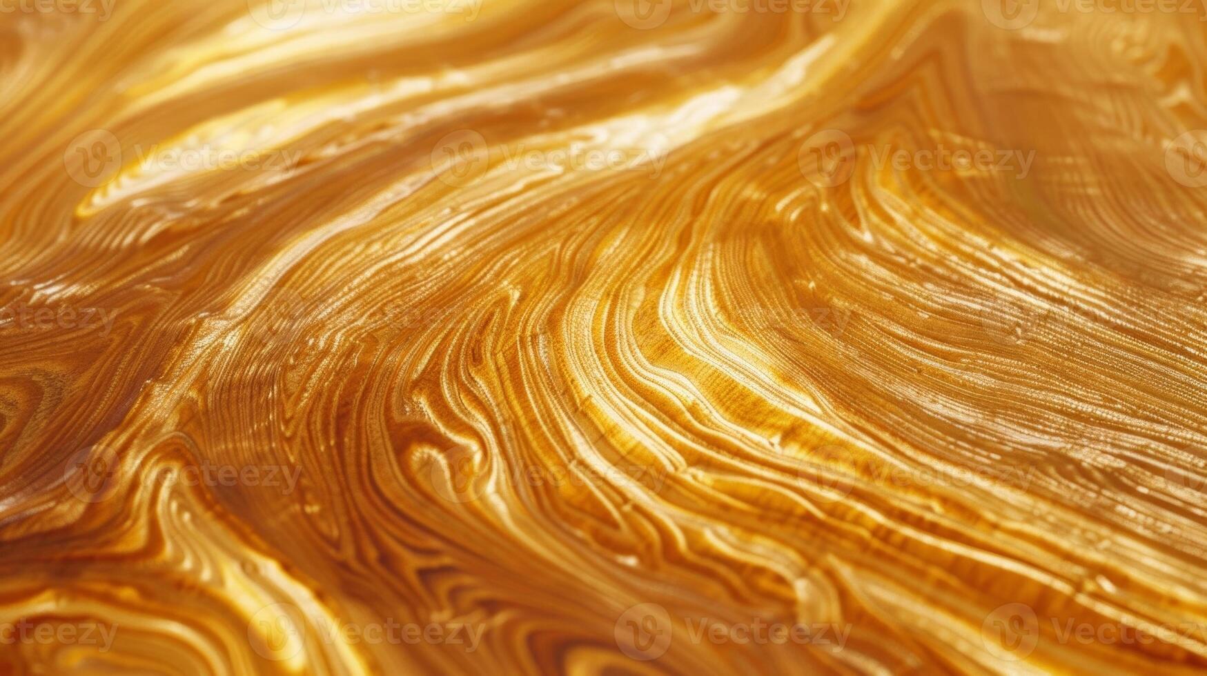 Distinctive oak grain swirls in a polished finish giving off a warm golden glow photo