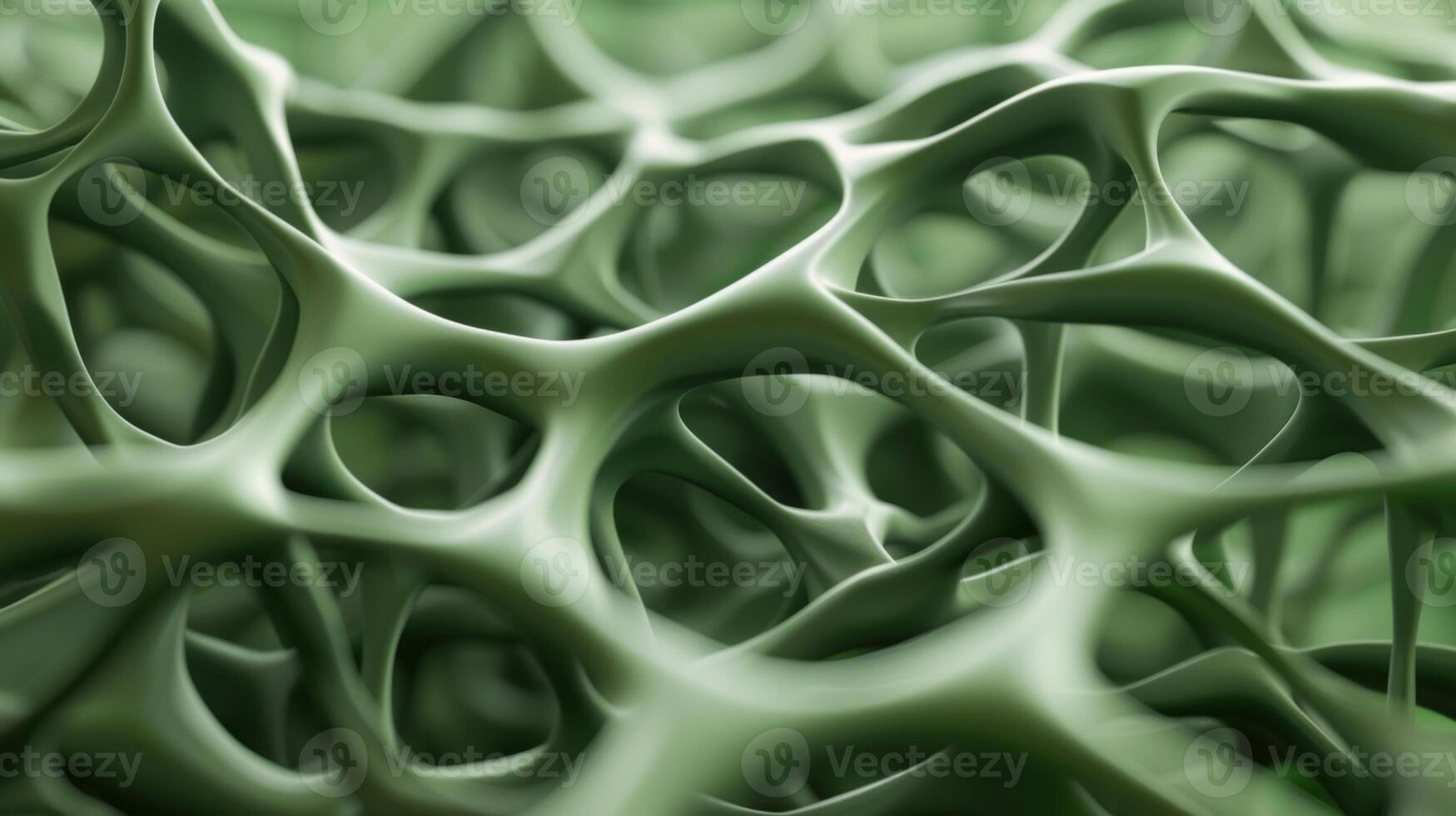 A network of raised organic ridges intertwining and overlapping across a muted green backdrop photo