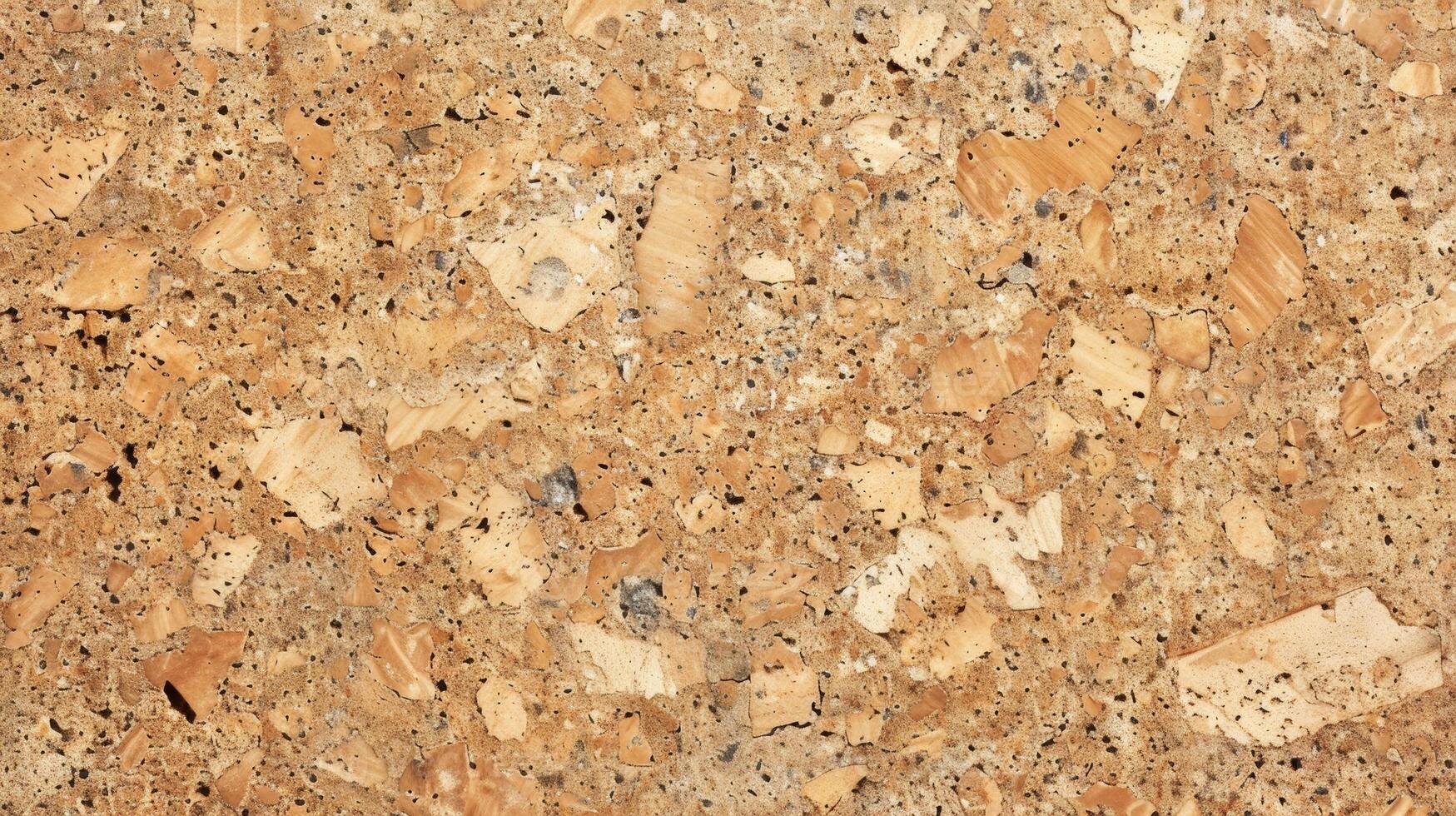 Light tan cork with a speckled effect resembling grains of sand or salt sprinkled across the surface photo