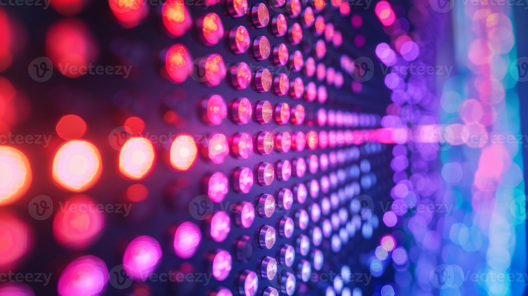 A macro shot of LED pixels emitting a soft glow and blending together to create a seamless smooth display photo