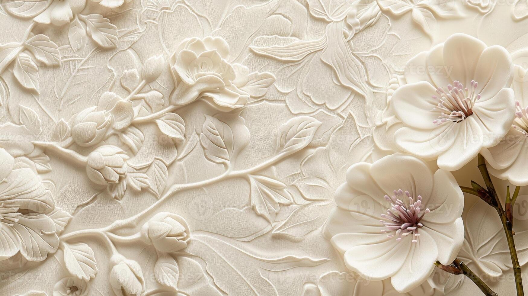 Floral Impressions The delicate details of flowers and leaves are captured in this embossed silicone texture adding a subtle touch of nature and femininity photo