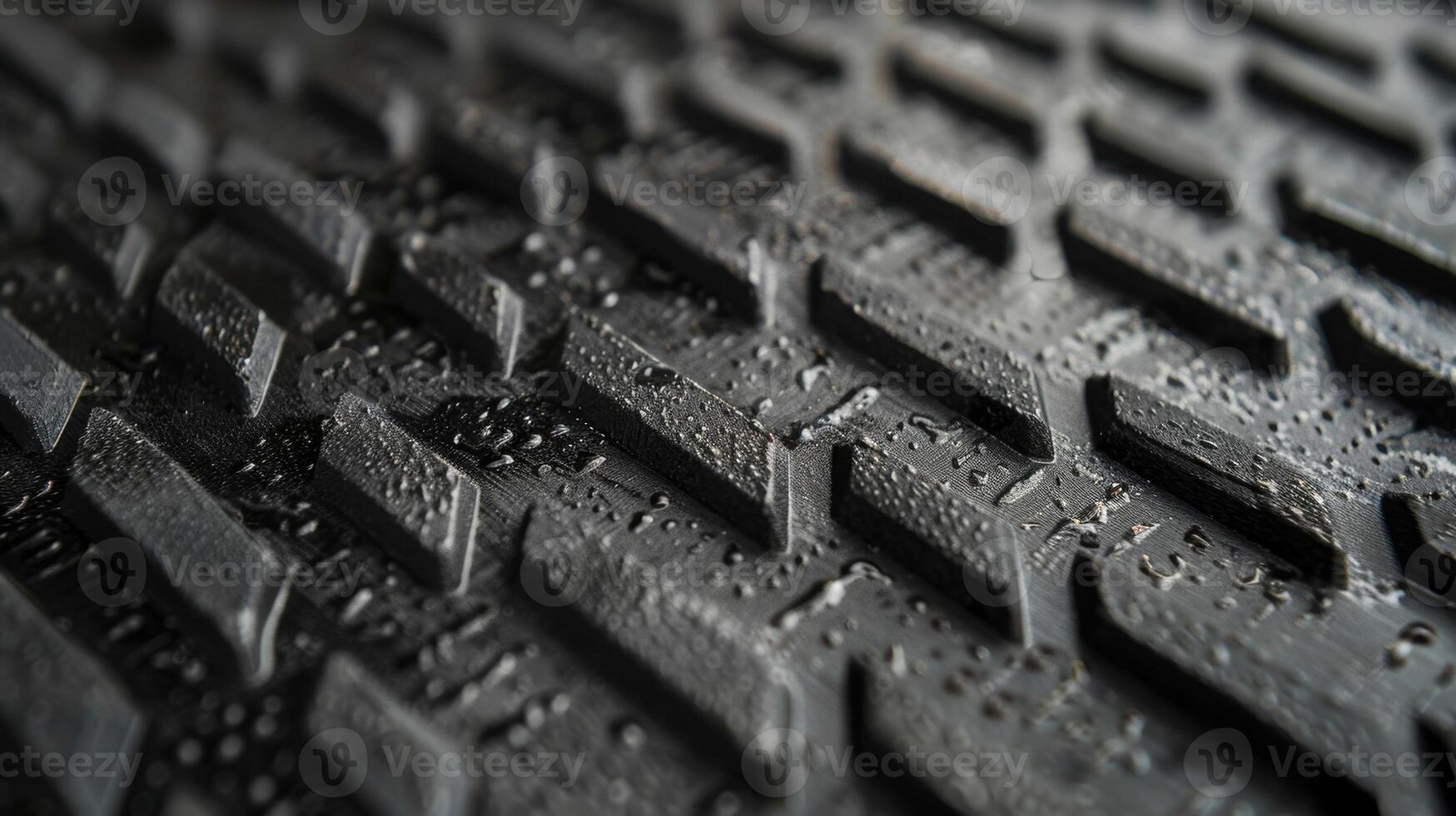 Angled ridges and valleys provide a sy and slipresistant grip on this textured rubber surface photo