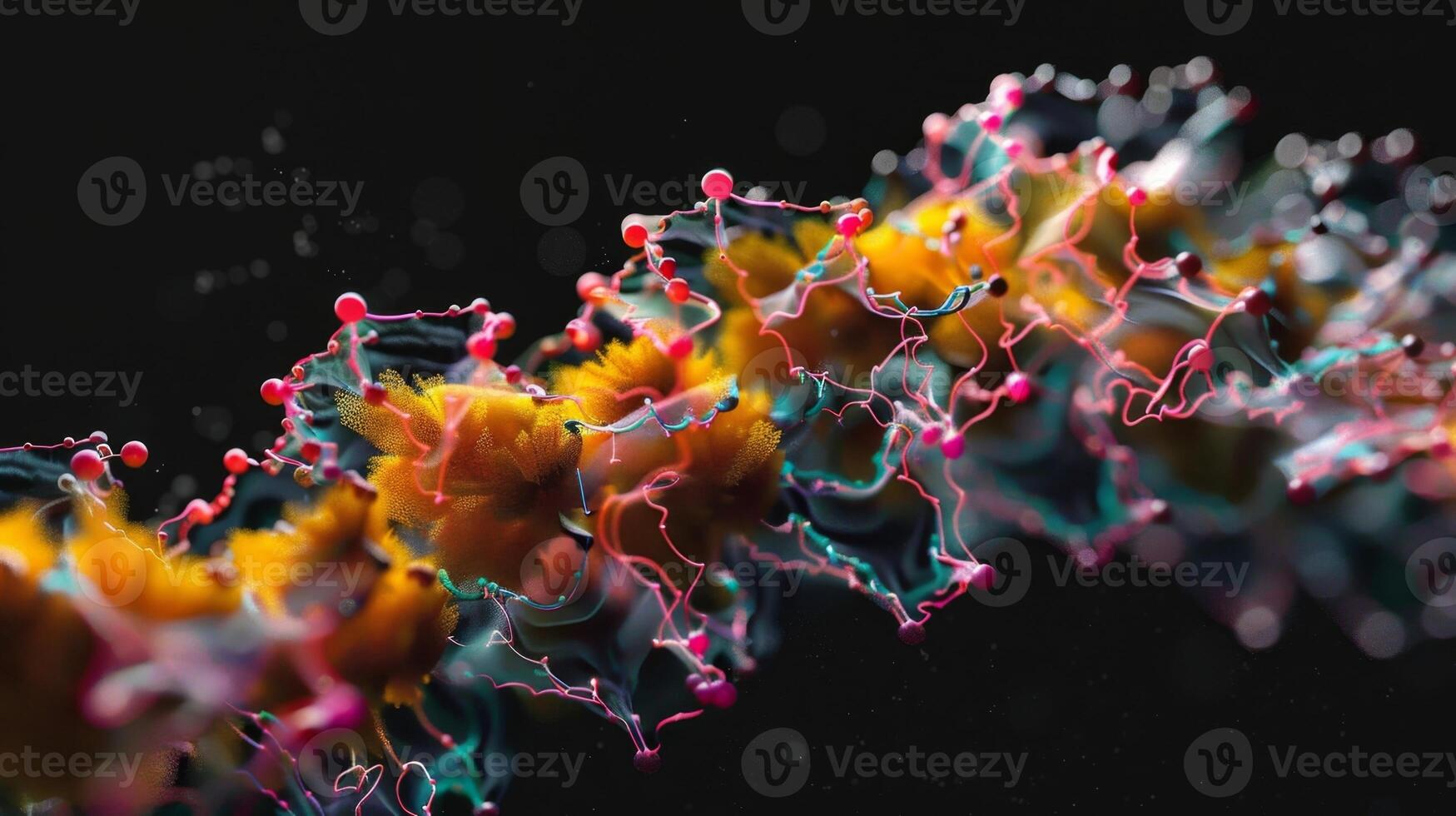 An electron micrograph showcasing the detailed structure of a kinesin protein responsible for transporting cargo toward the axon terminal photo