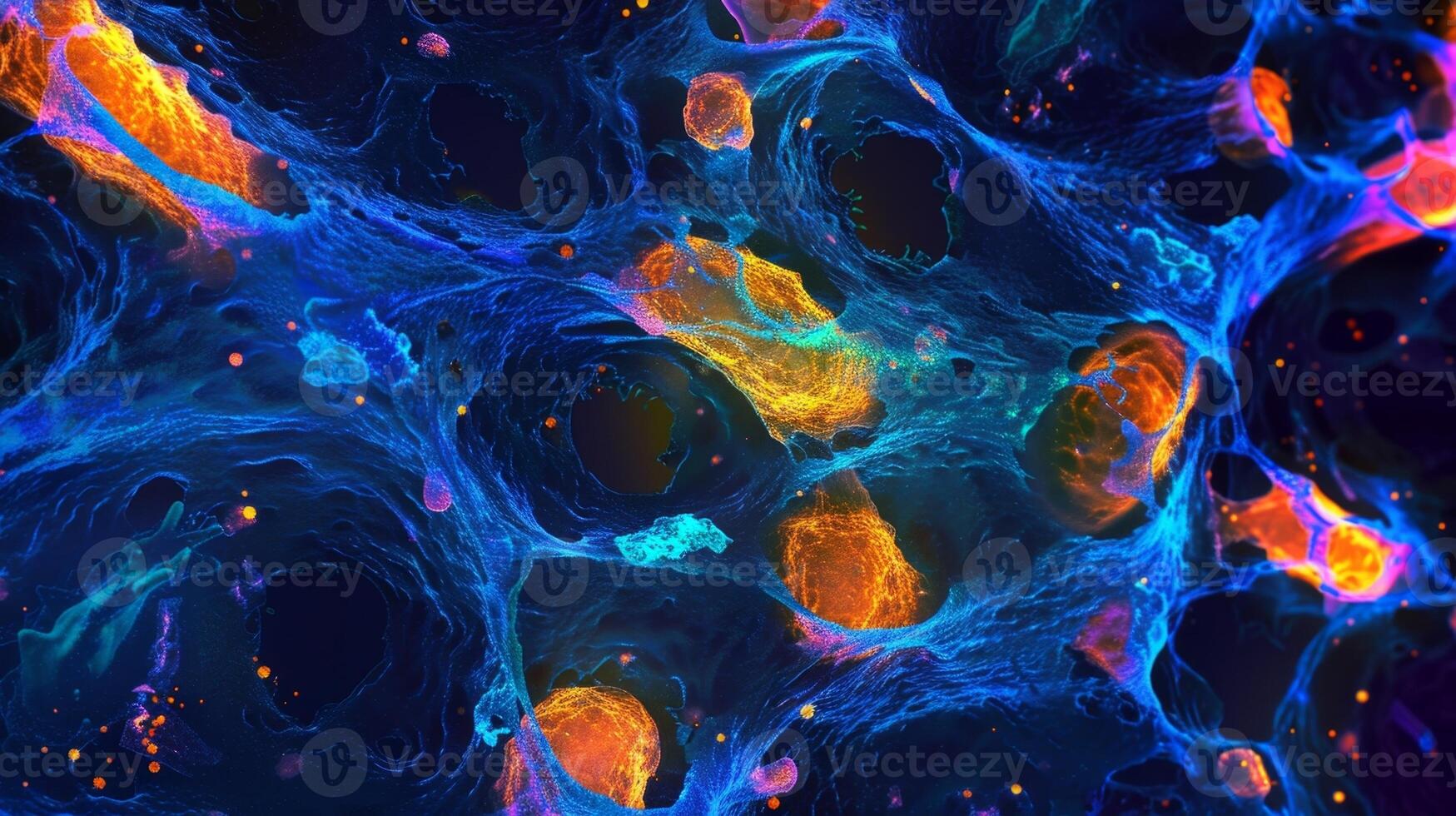 An image showing the degradation of extracellular matrix by invasive cancer cells photo