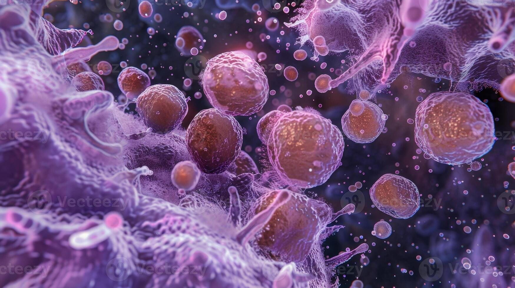Fluorescence microscopy image of autoreactive T cells attacking and damaging hair follicles in a patient with alopecia areata photo
