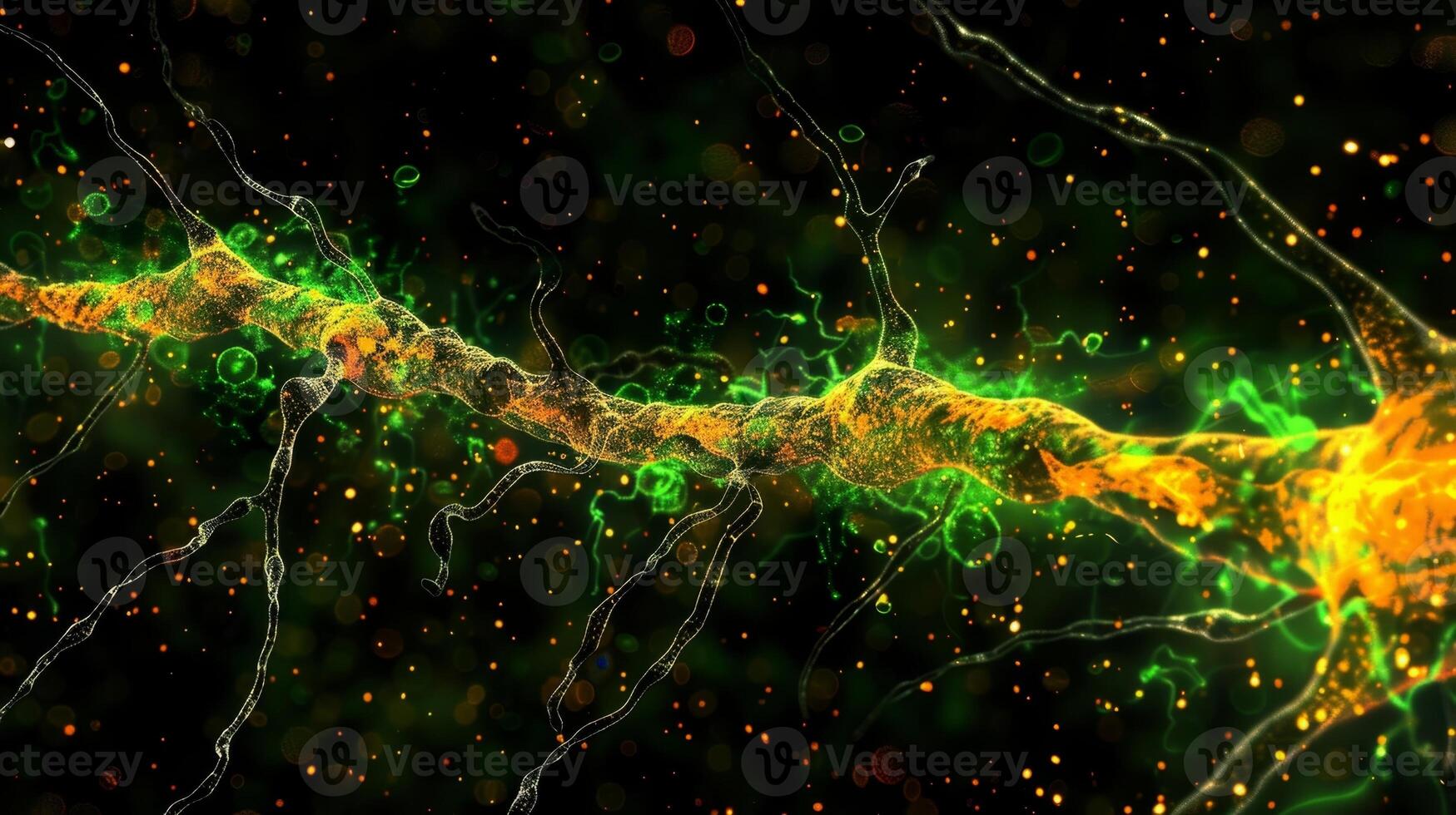 In this image the axon appears thin and twisted a common characteristic of axonal degeneration photo