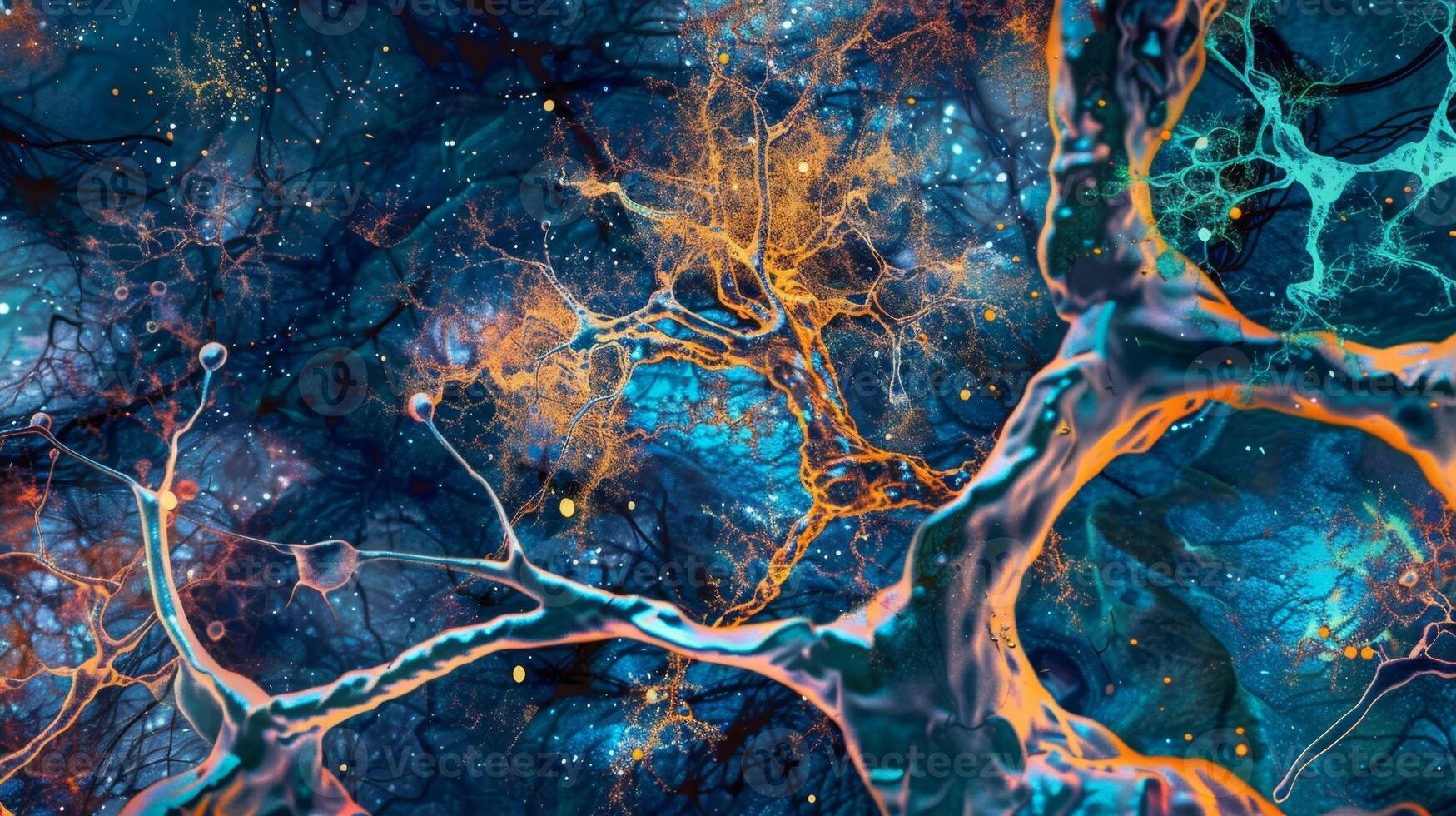 This microscopy image displays a range of axonal abnormalities highlighting the complex process of axonal degeneration in neurodegenerative diseases photo