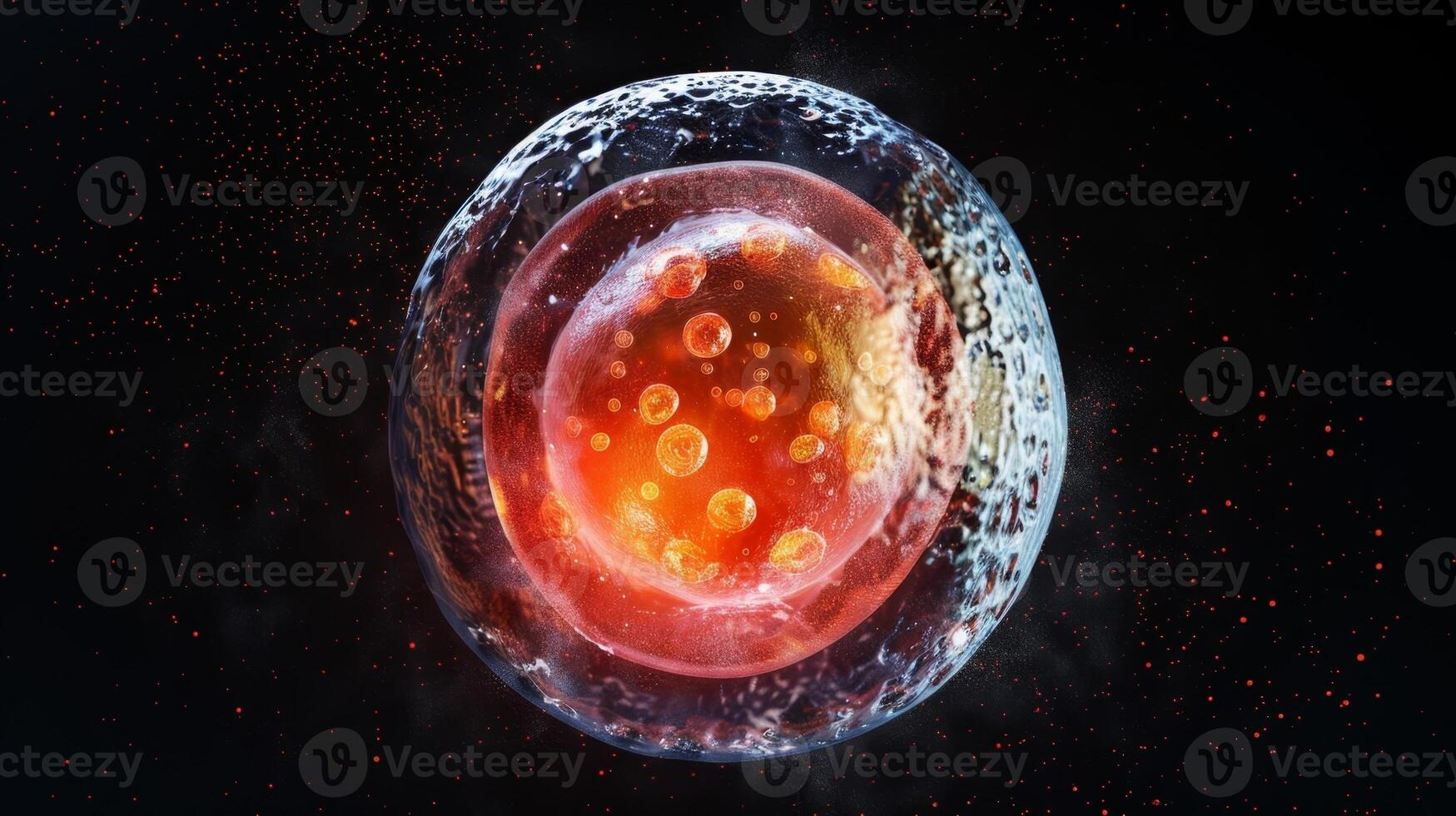 The blastocyst is now fully formed ready to implant in the uterine wall and begin the next phase of embryonic development photo