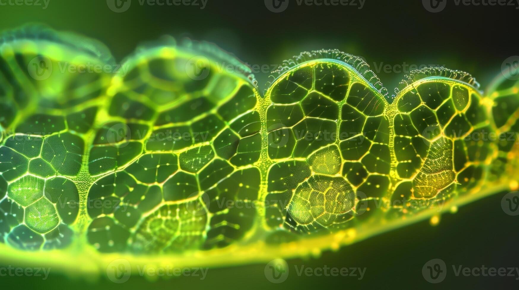 Closeup of a plant leaf illustrating the daily variation in stomatal opening and closing rates under the control of circadian rhythmregulated guard cells photo