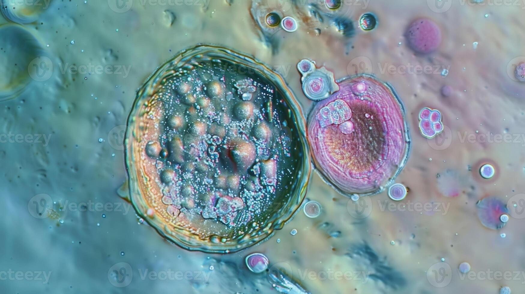 A micrograph of a single embryonic stem cell with a mutated gene demonstrating the impact on its pluripotency and differentiation abilities photo